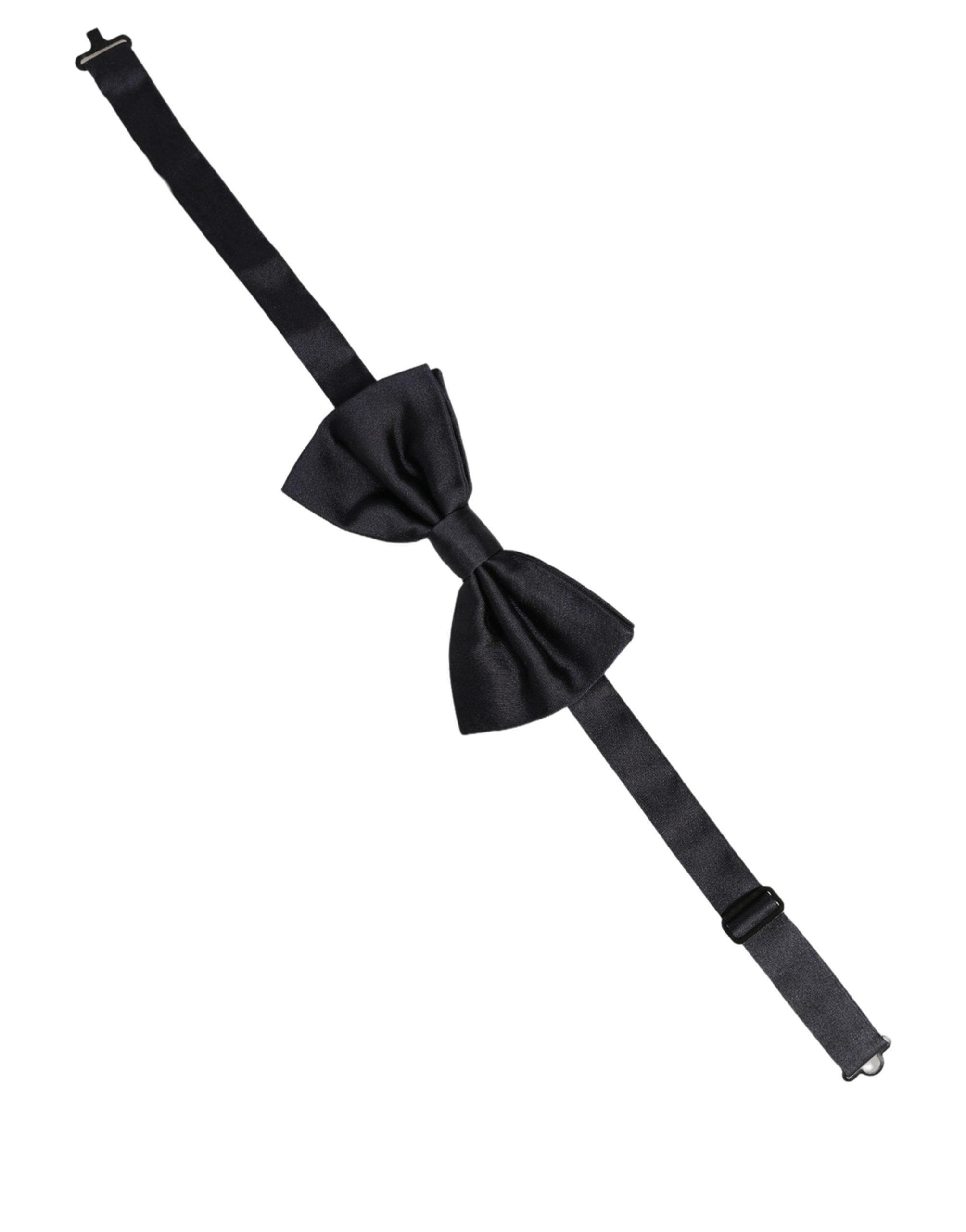 Dolce & Gabbana Men Black 100% Silk Adjustable Neck Papillon Bow Tie Dolce & Gabbana
