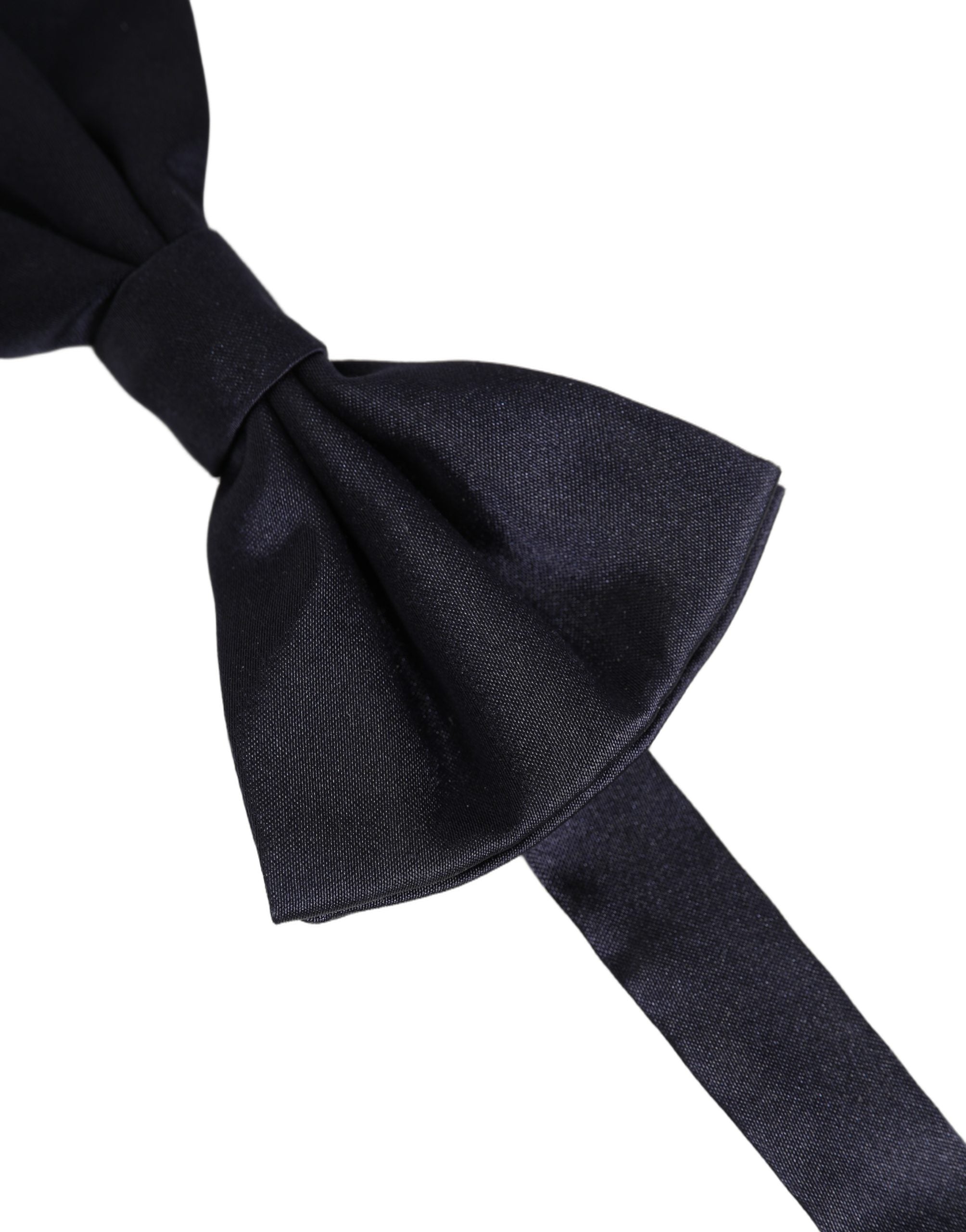 Dolce & Gabbana Men Dark Blue Silk Adjustable Neck Papillon Bow Tie Dolce & Gabbana
