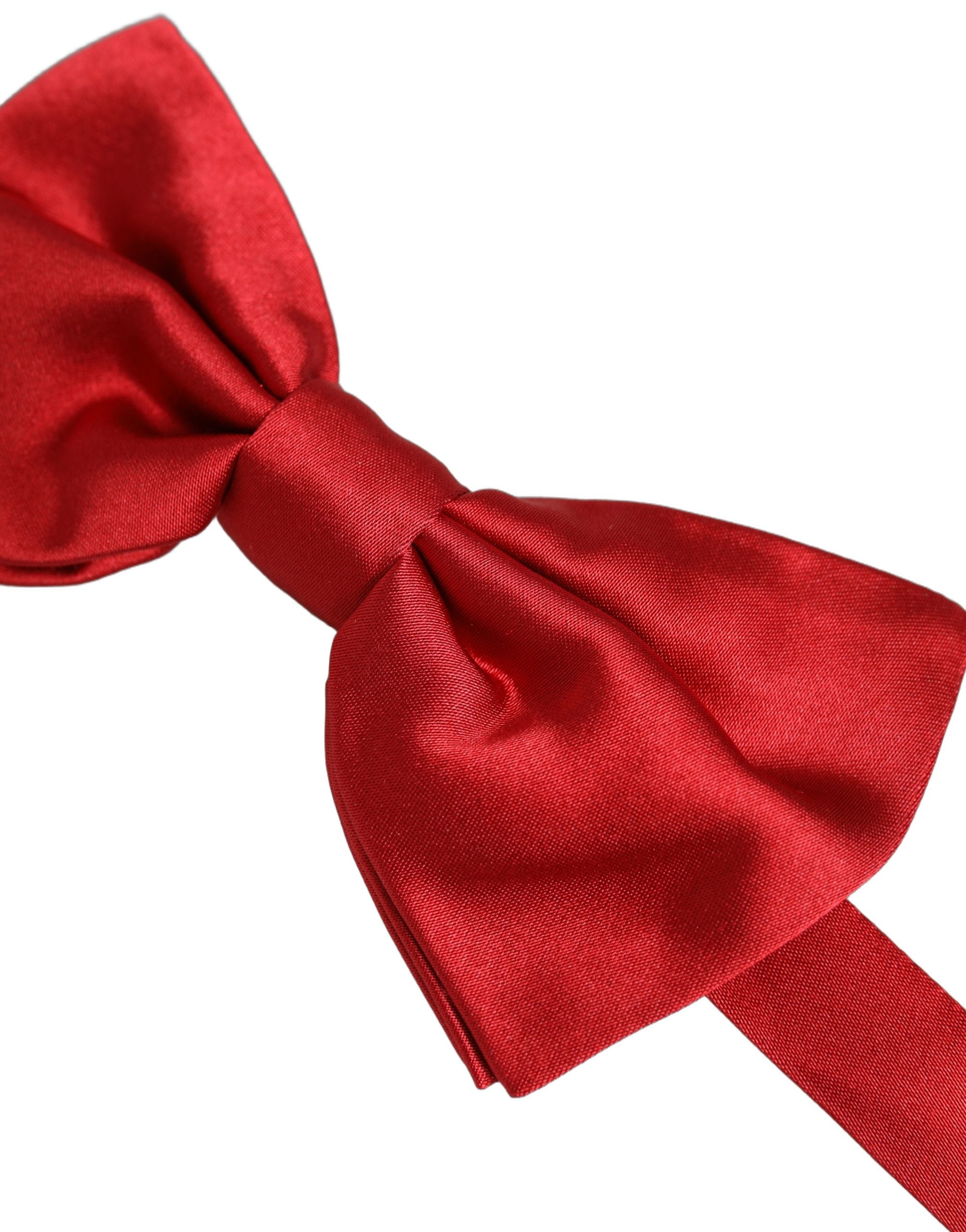 Dolce & Gabbana Men Red 100% Silk Adjustable Neck Papillon Bow Tie Dolce & Gabbana