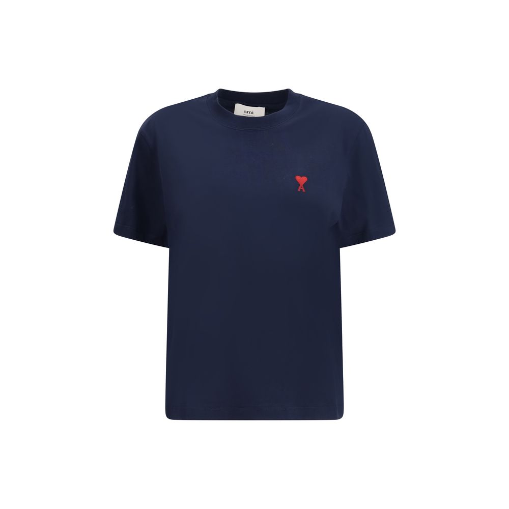 Ami Paris Blue Cotton T-Shirt Ami Paris