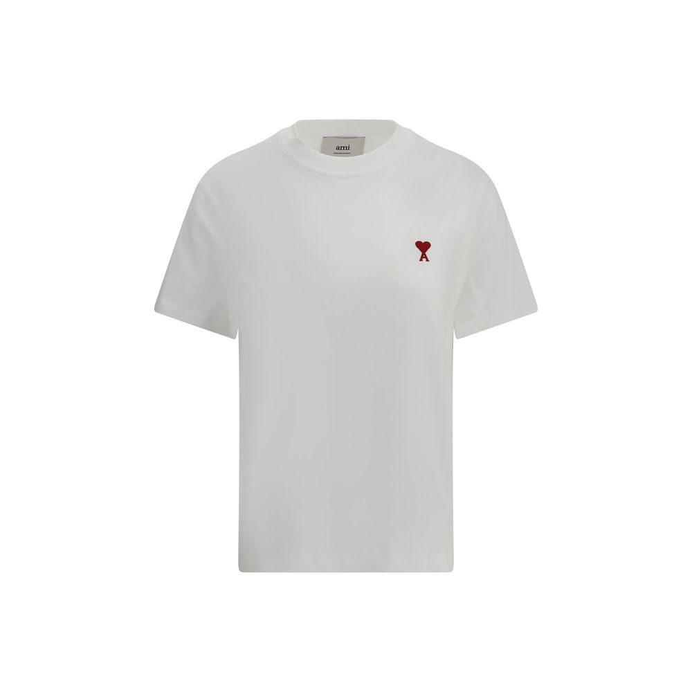 Ami Paris White Cotton T-Shirt Ami Paris