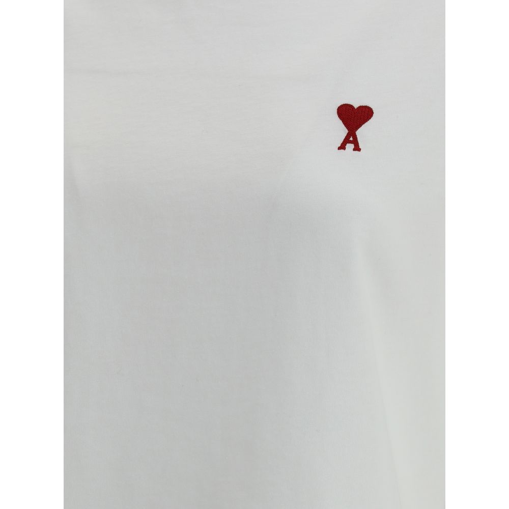 Ami Paris White Cotton T-Shirt Ami Paris