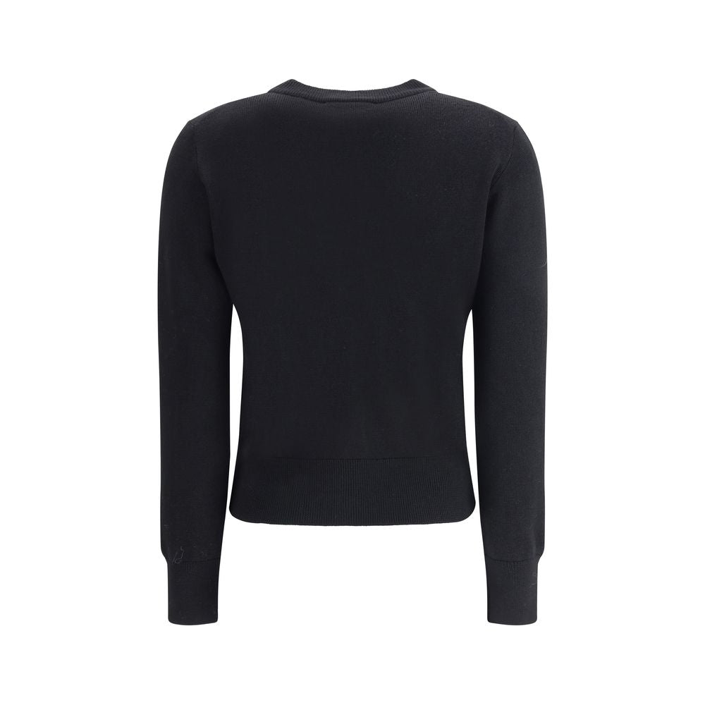 Ami Paris Black Merino Wool Cardigan Ami Paris