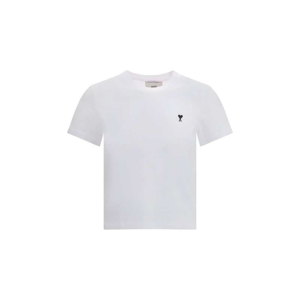 Ami Paris White Cotton T-Shirt Ami Paris
