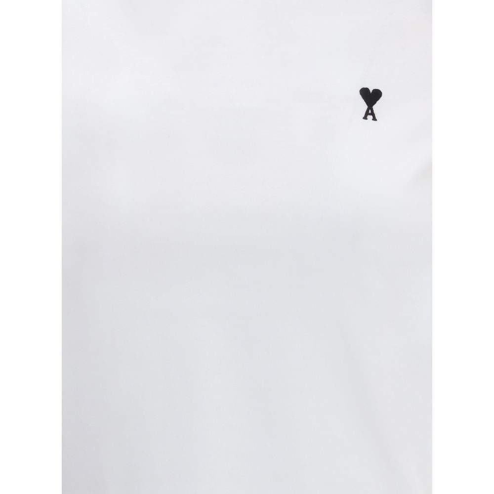 Ami Paris White Cotton T-Shirt Ami Paris