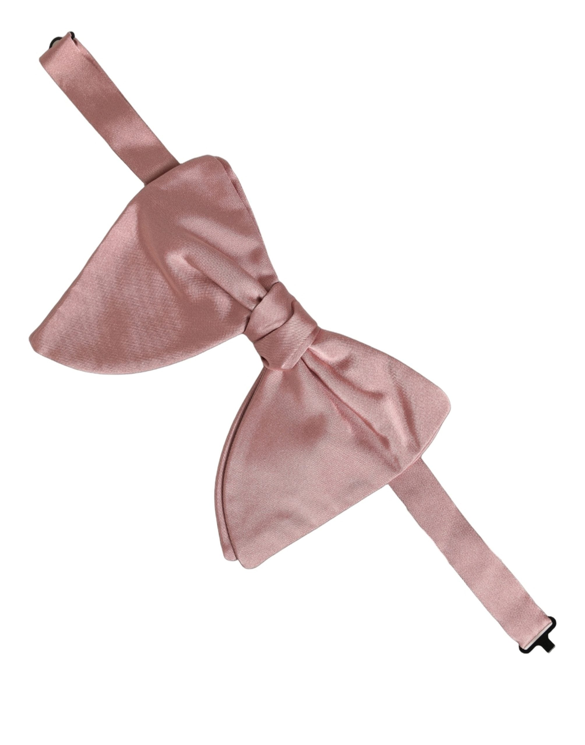Dolce & Gabbana Men Pink 100% Silk Adjustable Neck Papillon Bow Tie Dolce & Gabbana