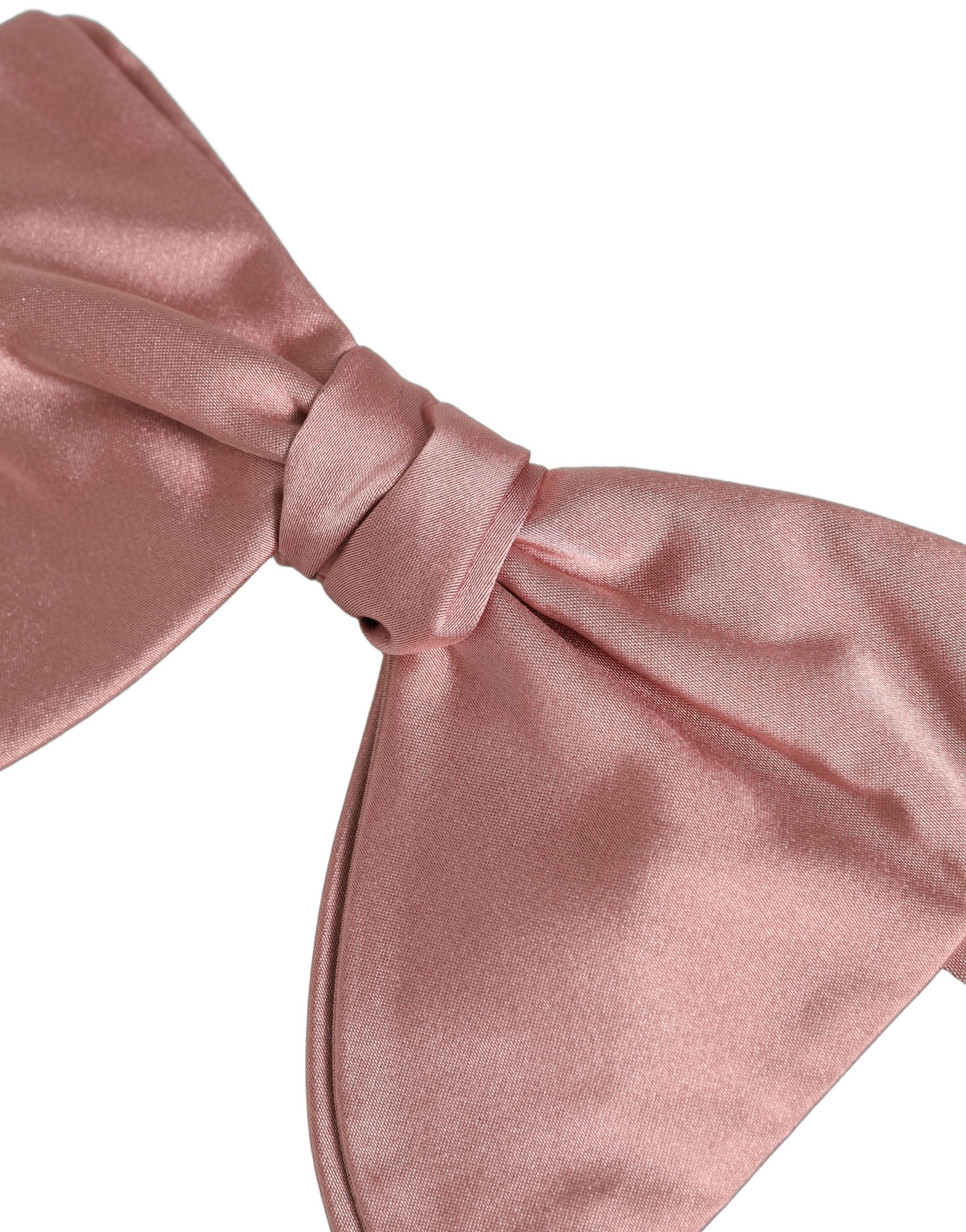 Dolce & Gabbana Men Pink 100% Silk Adjustable Neck Papillon Bow Tie Dolce & Gabbana