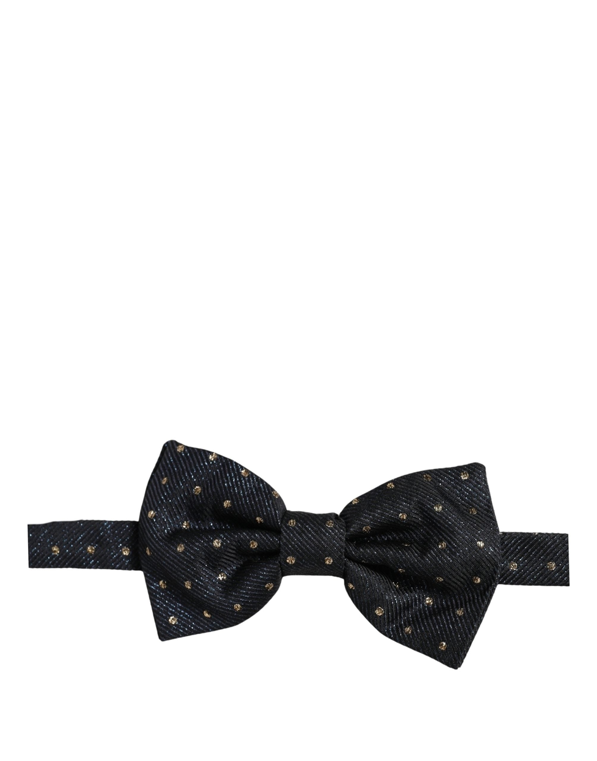Dolce & Gabbana Men Black Polka Dot Silk Adjustable Neck Papillon Bow Tie Dolce & Gabbana