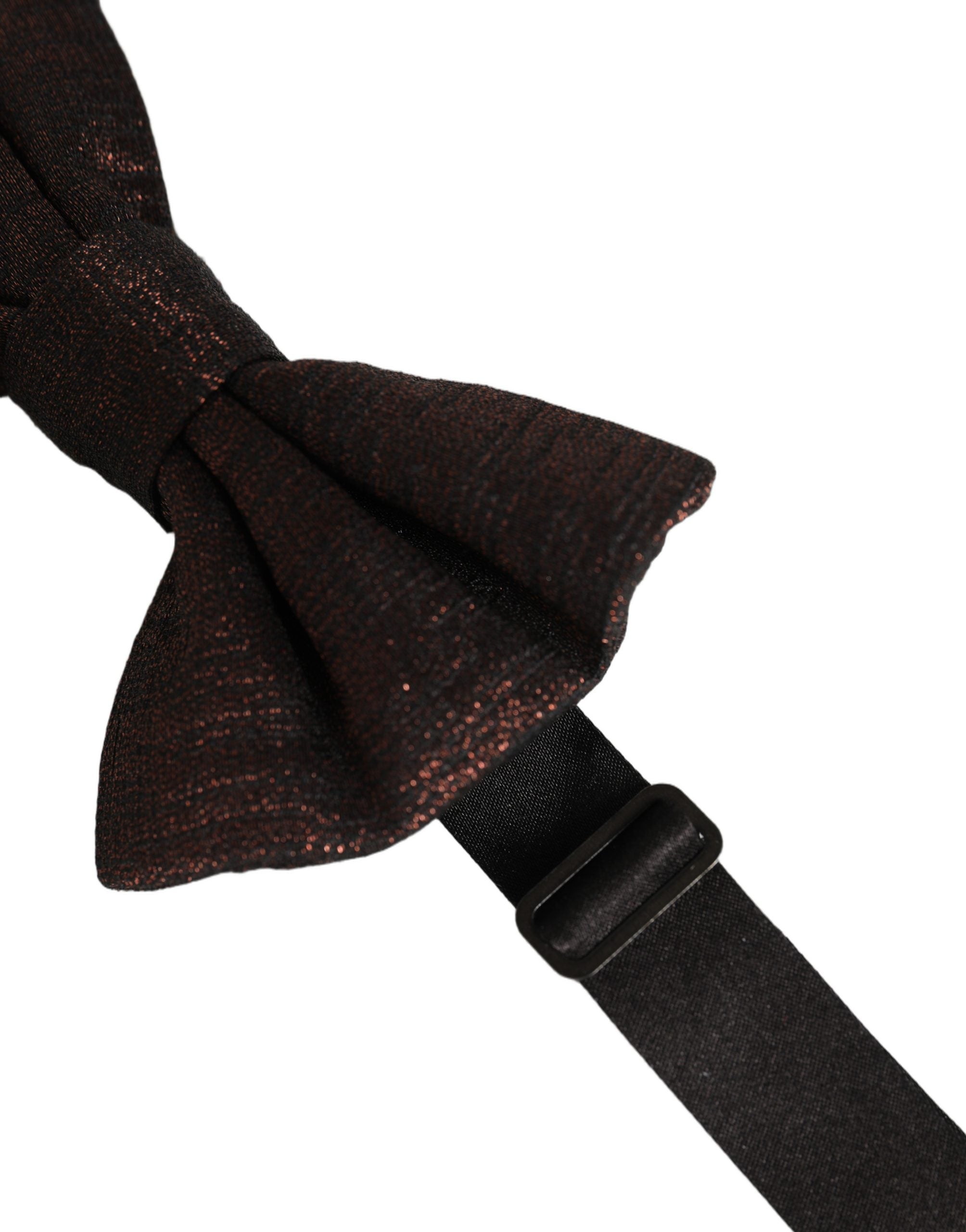 Dolce & Gabbana Men Brown 100% Silk Adjustable Neck Papillon Bow Tie Dolce & Gabbana