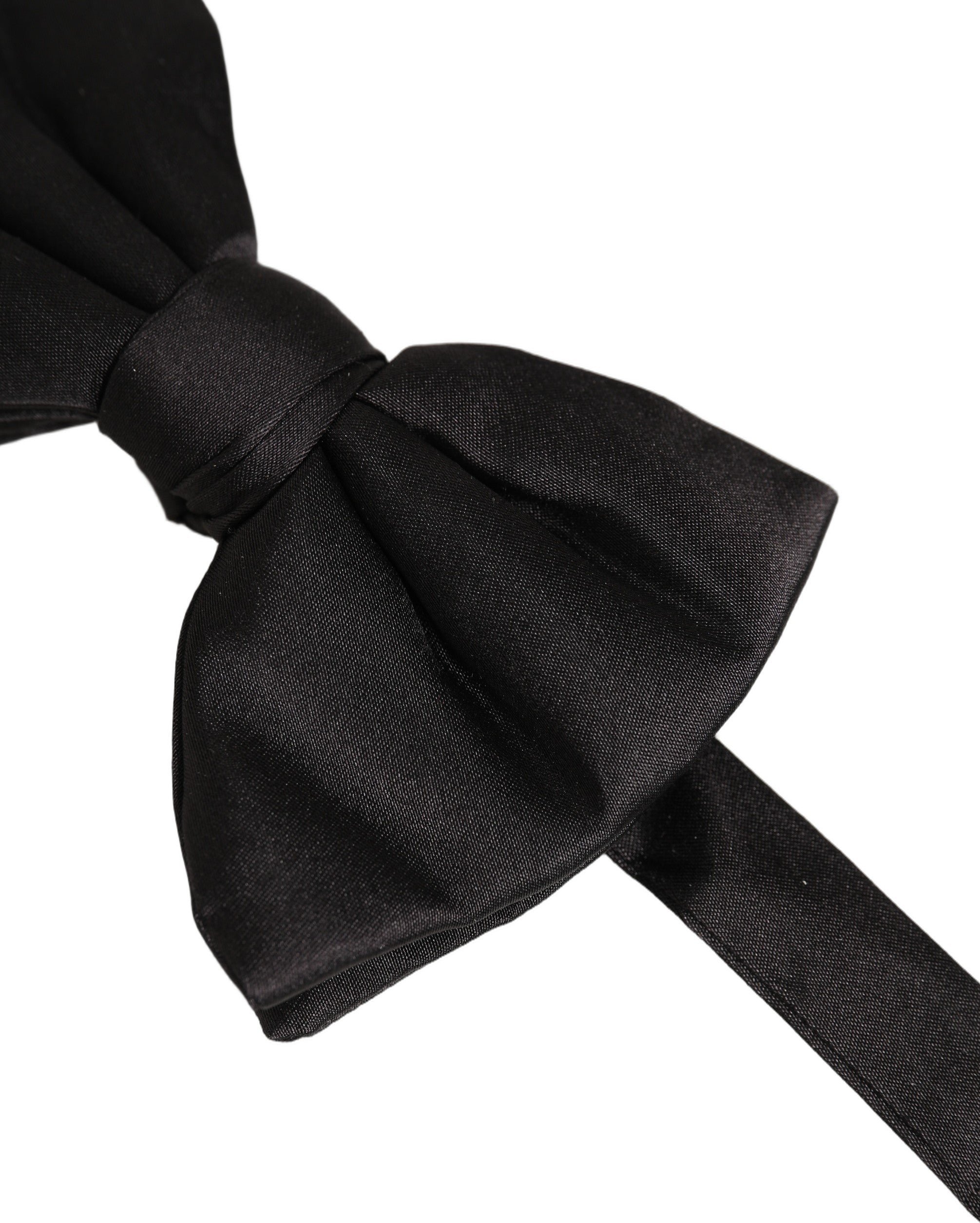 Dolce & Gabbana Men Black 100% Silk Adjustable Neck Papillon Bow Tie Dolce & Gabbana