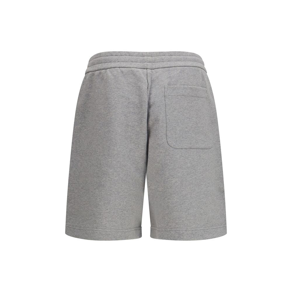 Moncler Gray Cotton Bermuda Shorts Moncler