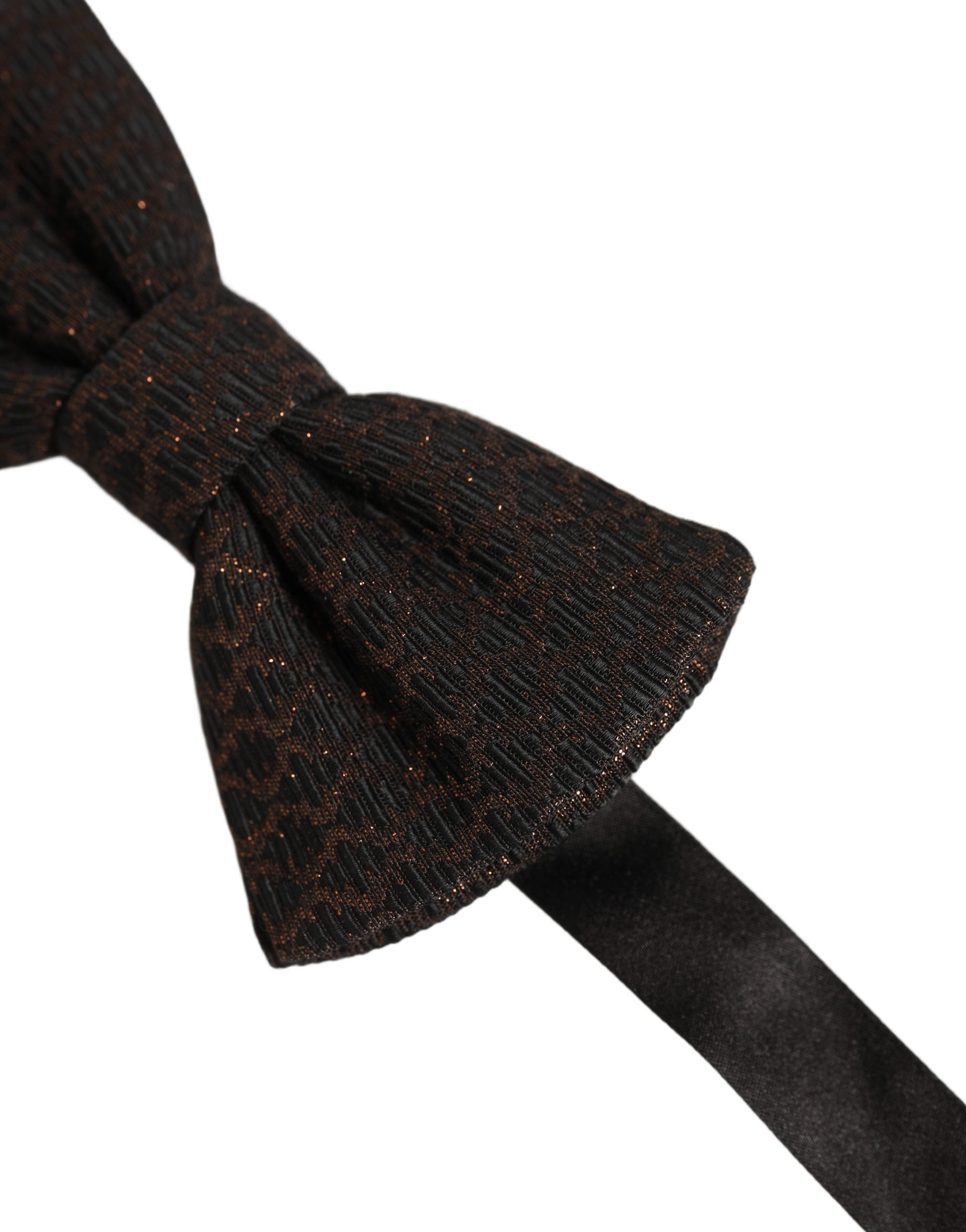 Dolce & Gabbana Men Brown 100% Silk Adjustable Neck Papillon Bow Tie Dolce & Gabbana