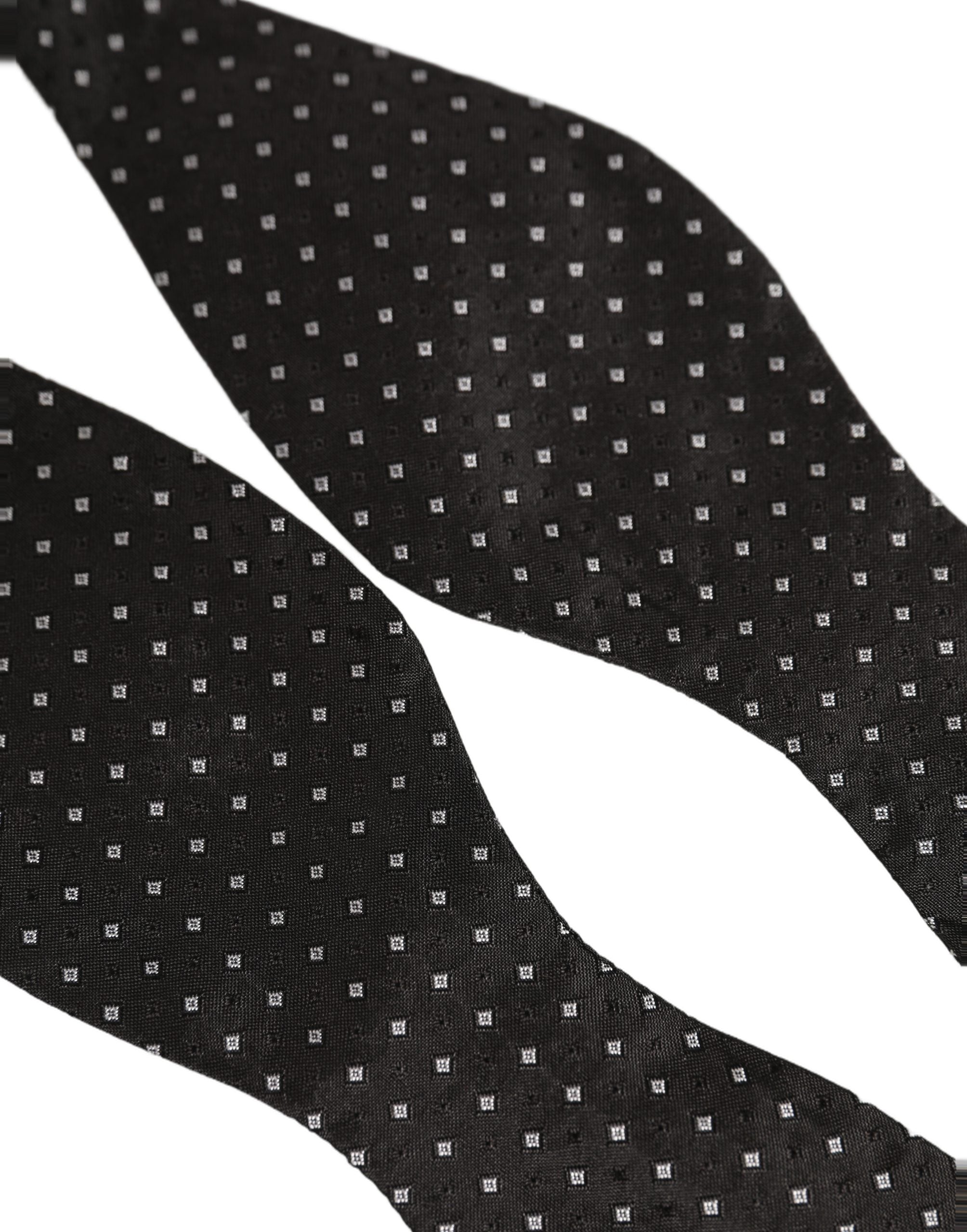 Dolce & Gabbana Black White Polka Dot Adjustable Neck Papillon Bow Tie Dolce & Gabbana