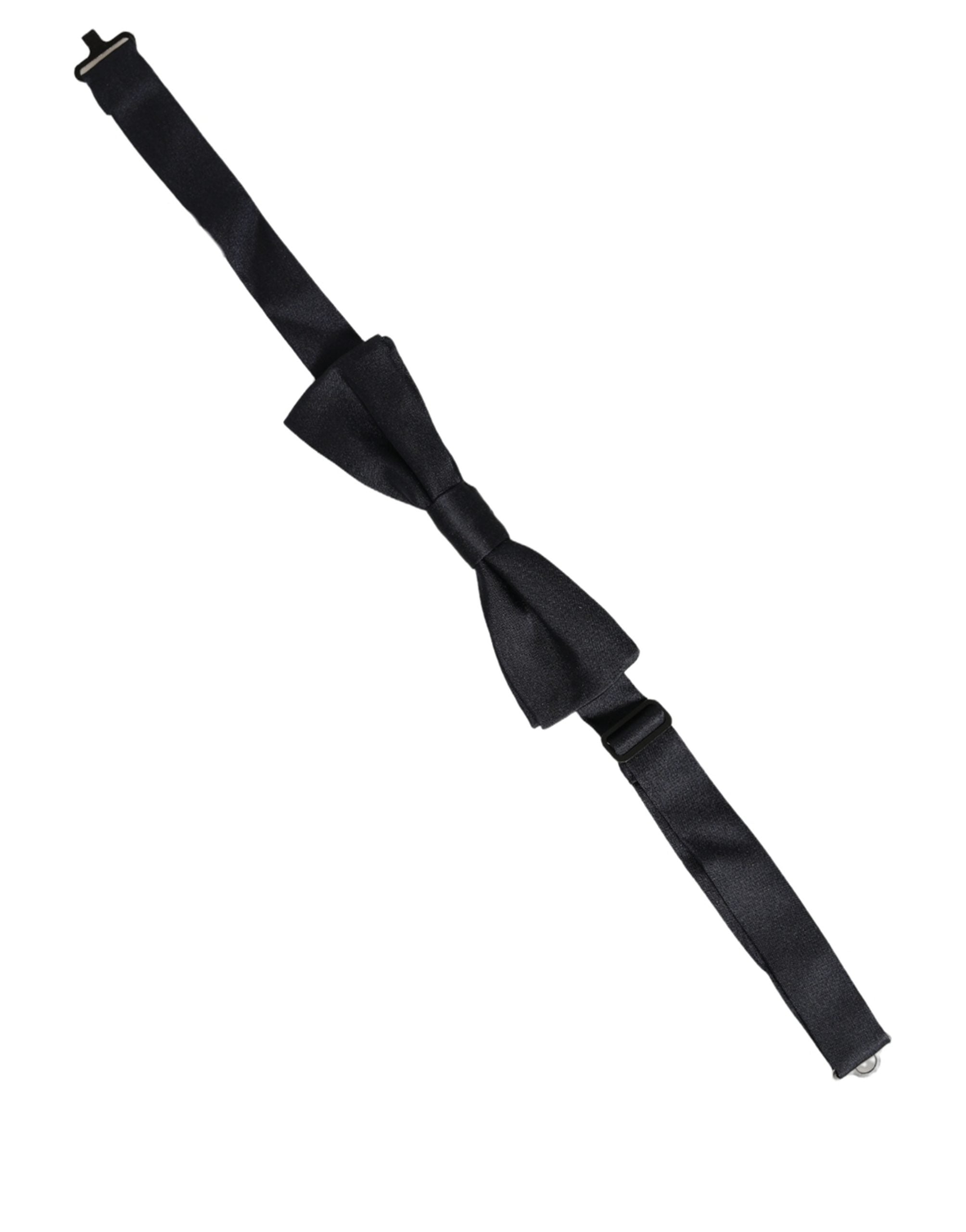 Dolce & Gabbana Men Black 100% Silk Adjustable Neck Papillon Bow Tie Dolce & Gabbana