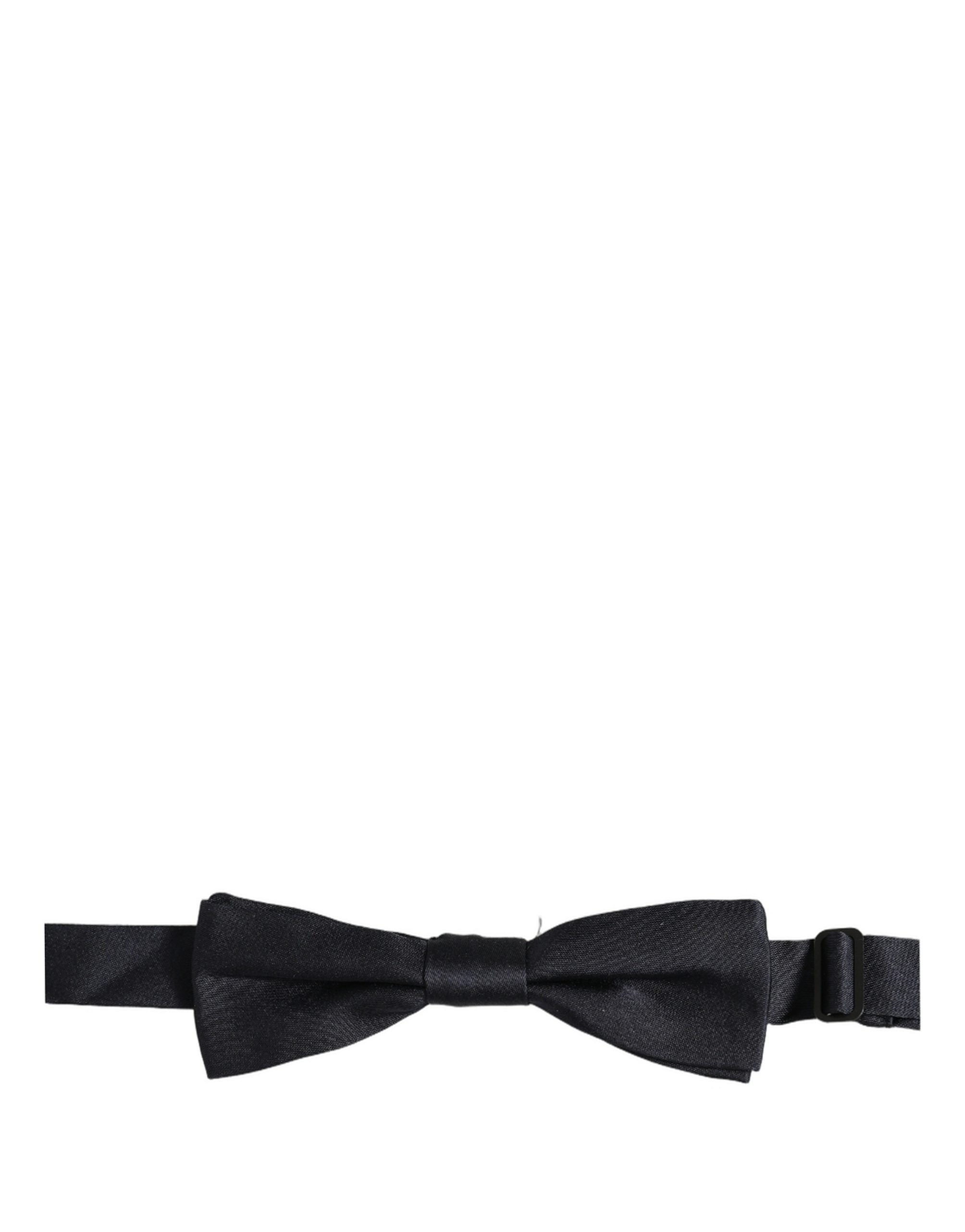 Dolce & Gabbana Men Black 100% Silk Adjustable Neck Papillon Bow Tie Dolce & Gabbana