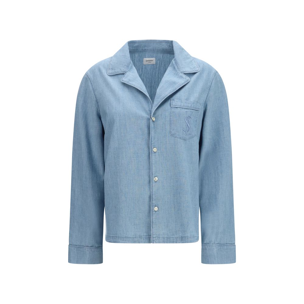 Saint Laurent Blue Cotton Dress Shirt Saint Laurent
