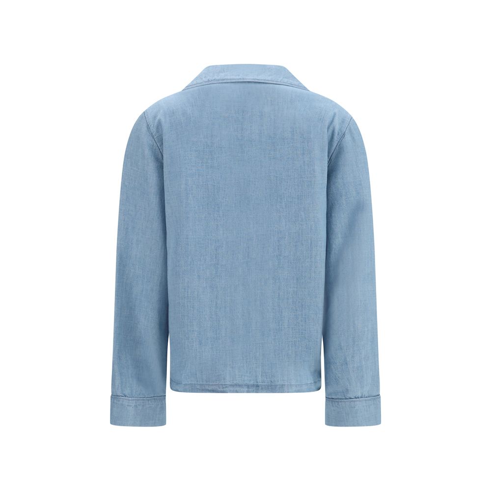 Saint Laurent Blue Cotton Dress Shirt Saint Laurent