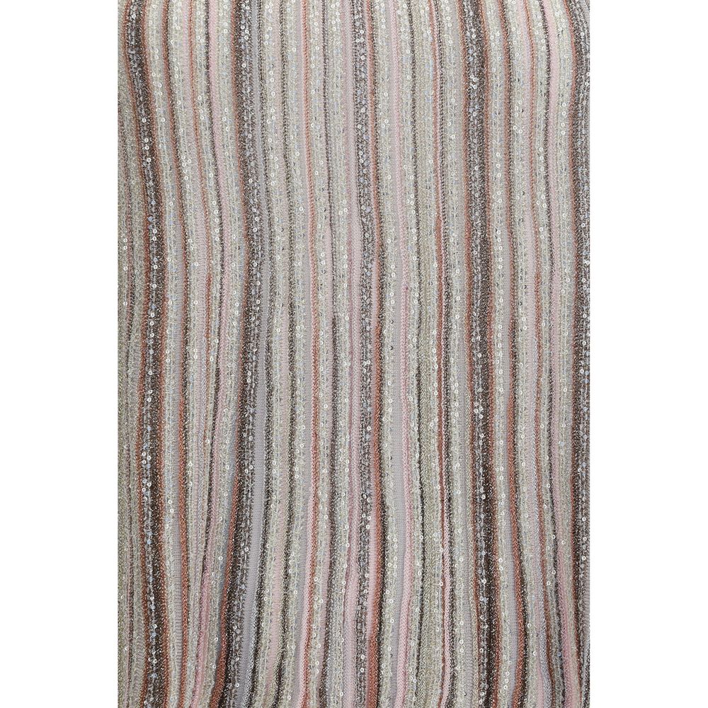Missoni Multicolor Rayon Sleeveles T-Shirt Missoni
