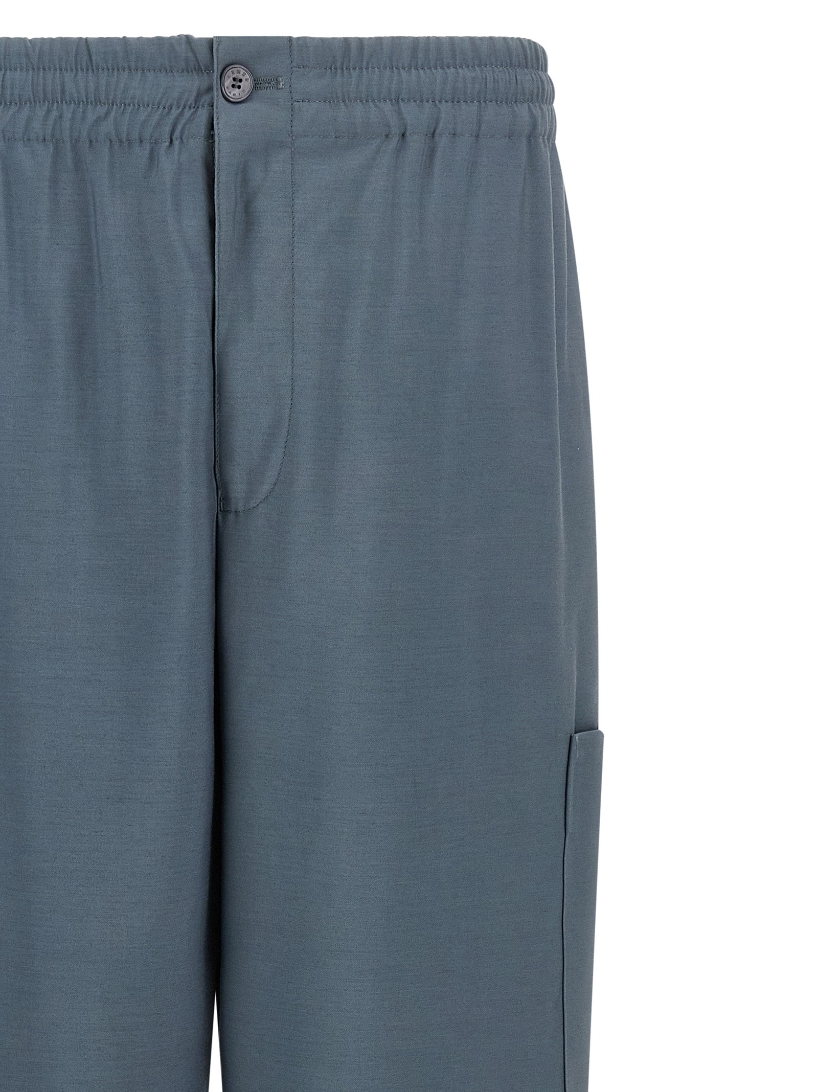 Kenzo Gray Wool Cargo Pants Kenzo