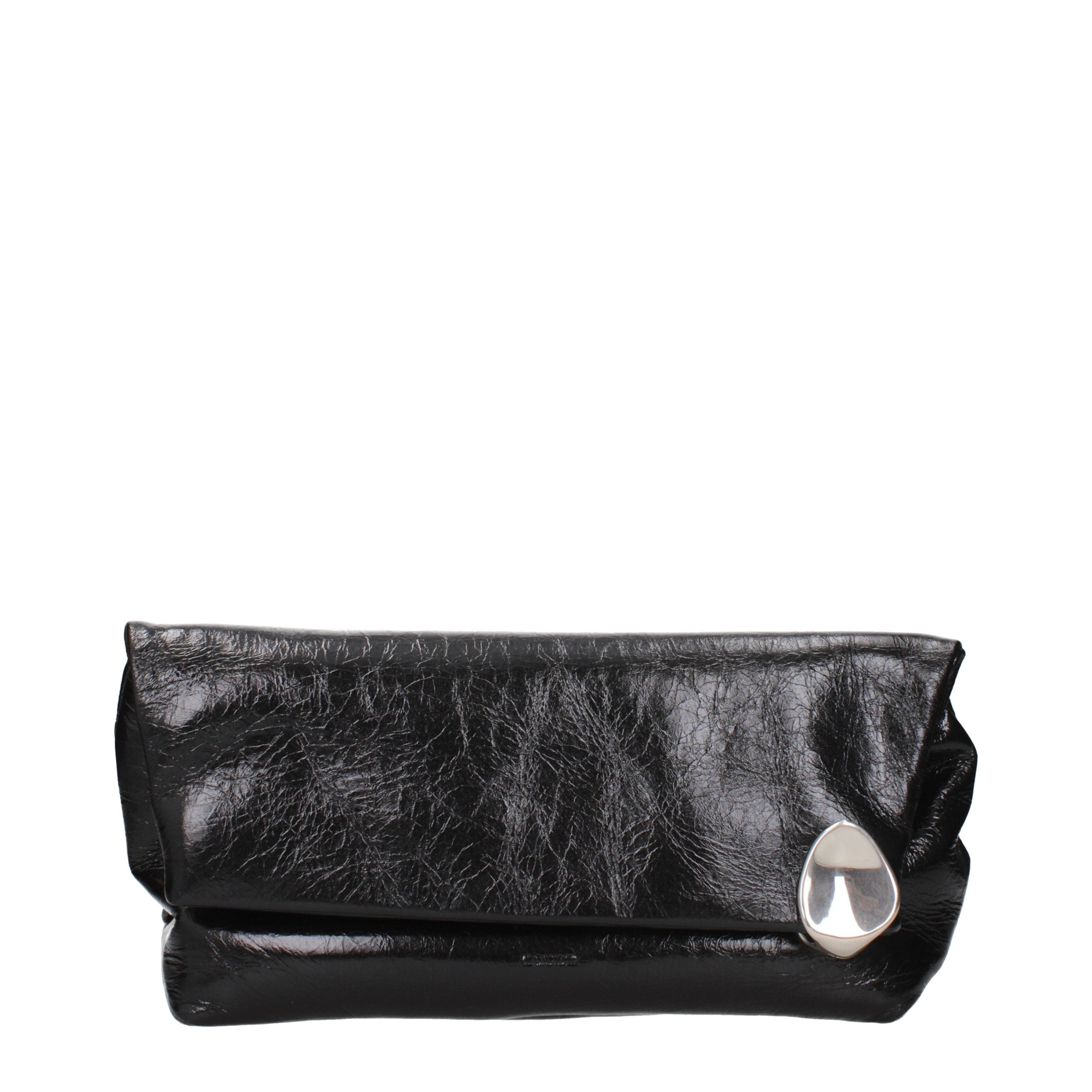 Jil Sander Black Leather Clutch Bag Jil Sander