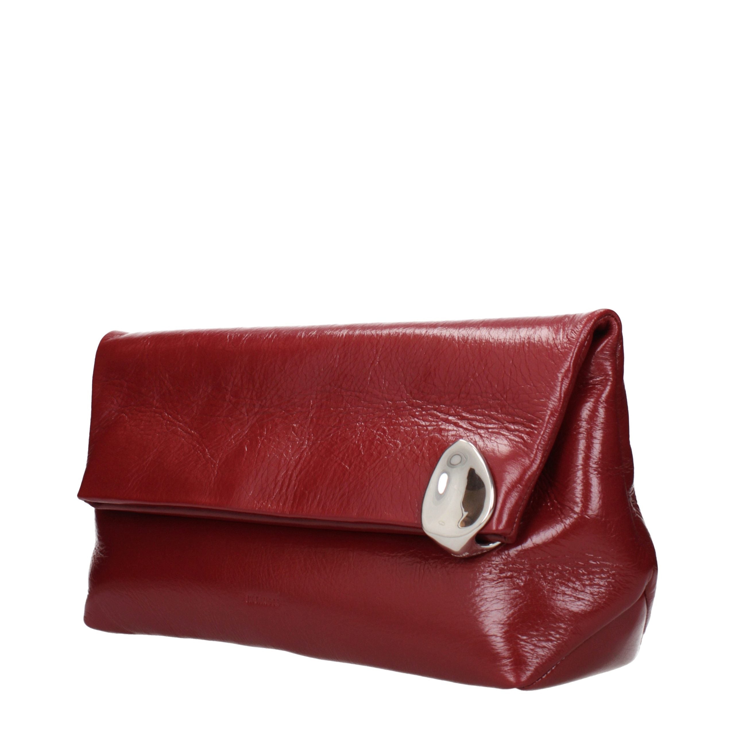 Jil Sander Red Leather Clutch Bag Jil Sander