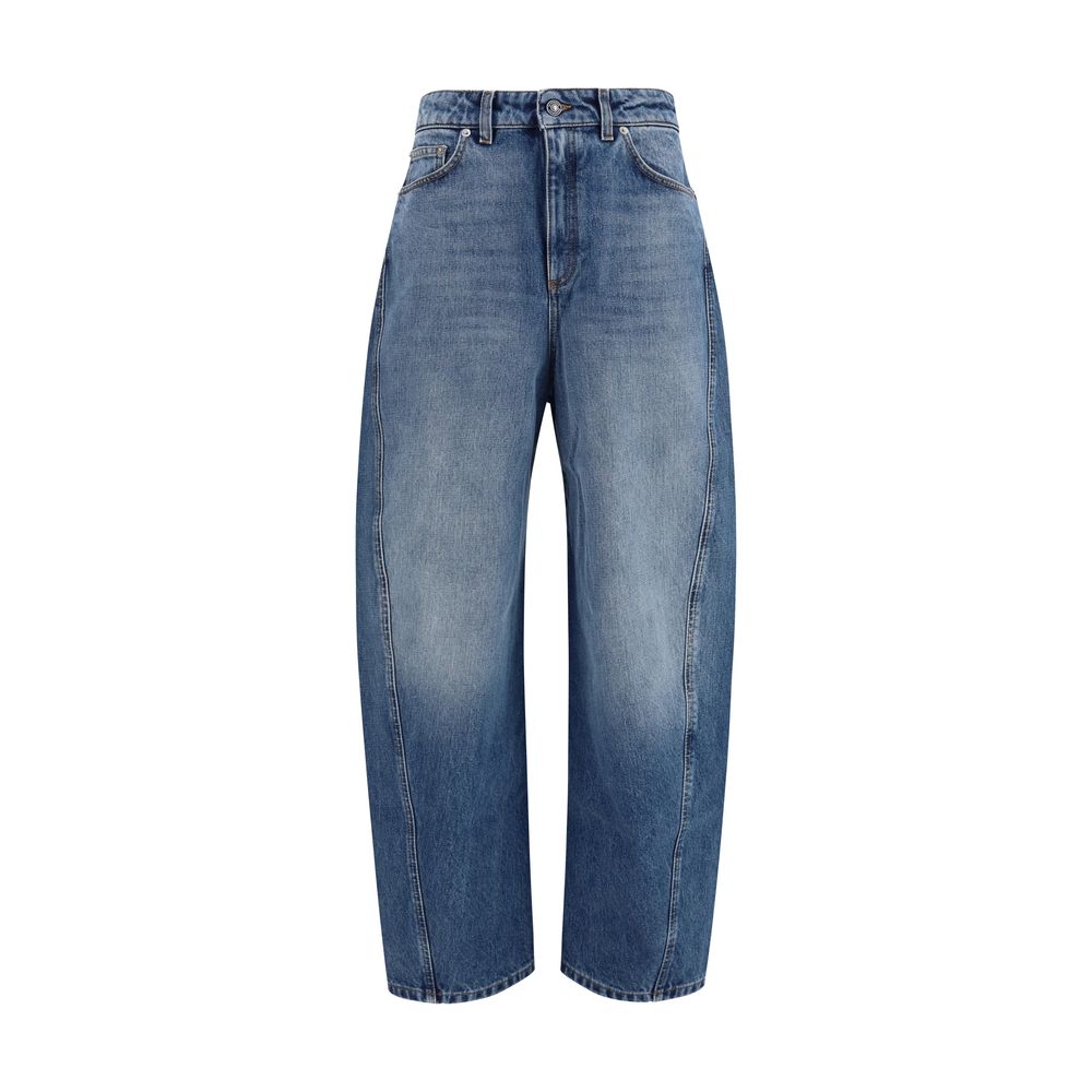 Givenchy Blue Cotton Relaxed Fit Jeans Givenchy