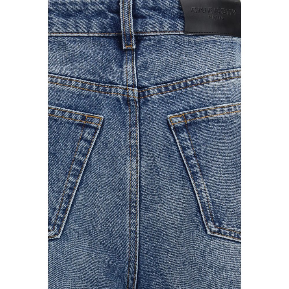 Givenchy Blue Cotton Relaxed Fit Jeans Givenchy