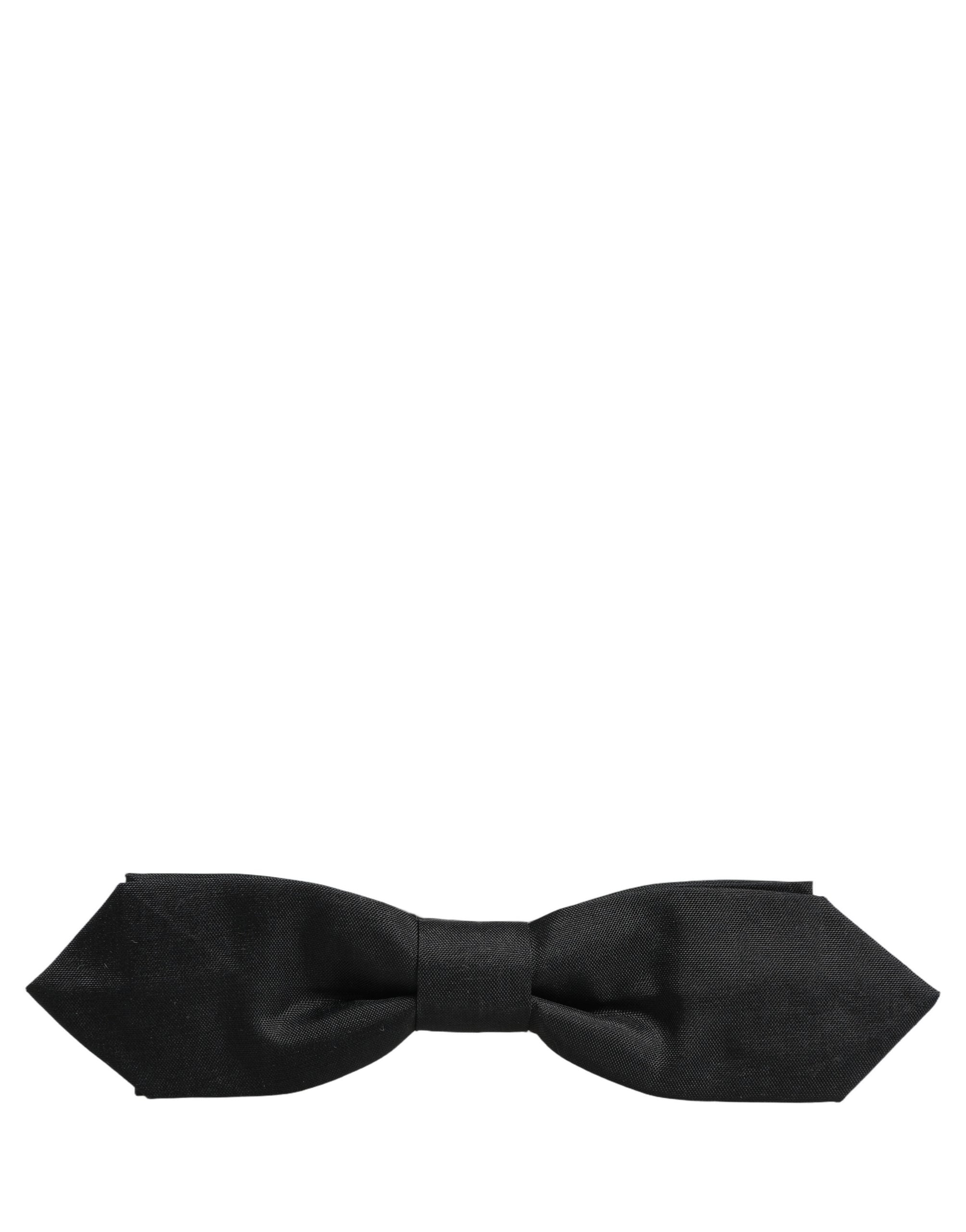Dolce & Gabbana Men Black Polyester Adjustable Neck Papillon Bow Tie Dolce & Gabbana