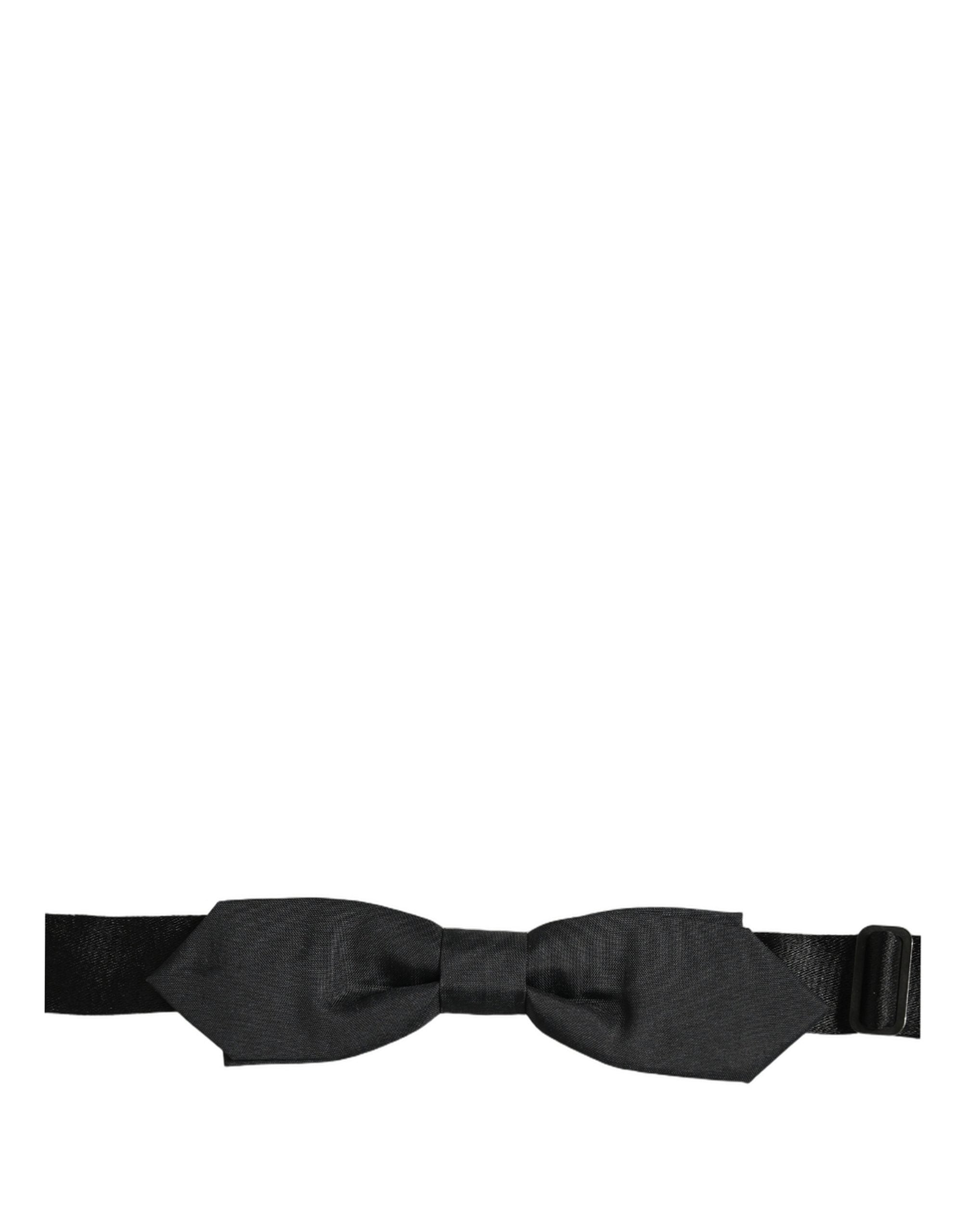 Dolce & Gabbana Men Black Polyester Adjustable Neck Papillon Bow Tie Dolce & Gabbana