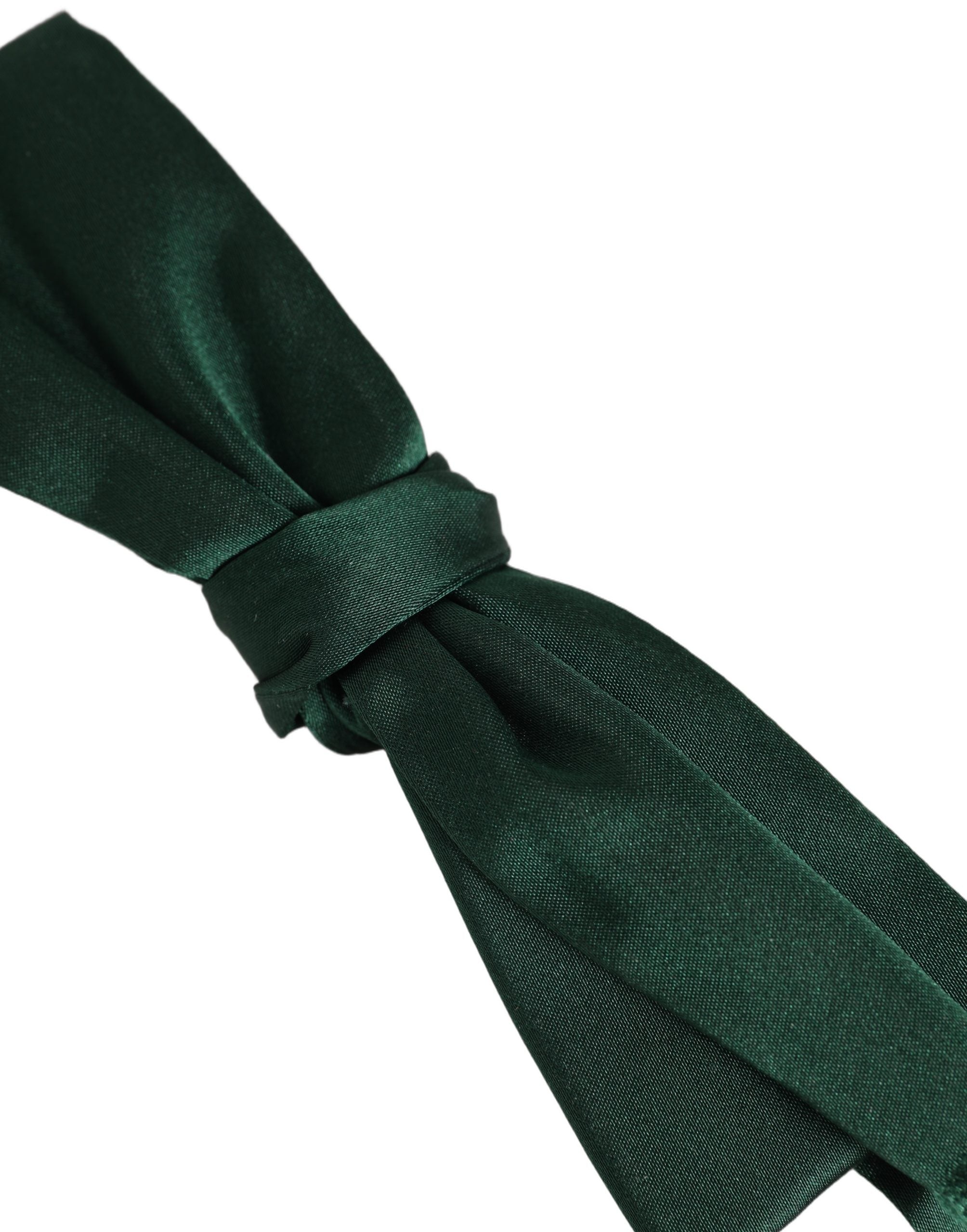 Dolce & Gabbana Men Dark Green Silk Adjustable Neck Papillon Bow Tie Dolce & Gabbana