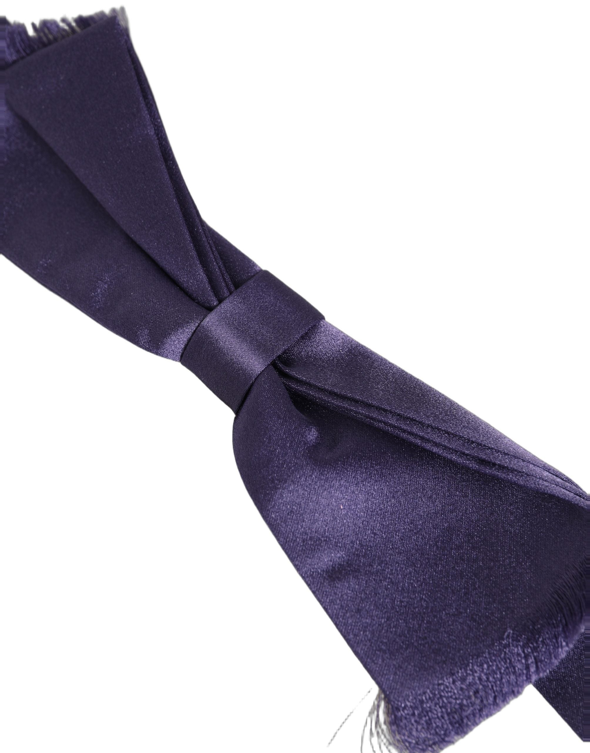 Dolce & Gabbana Men Purple 100% Silk Adjustable Neck Papillon Bow Tie Dolce & Gabbana