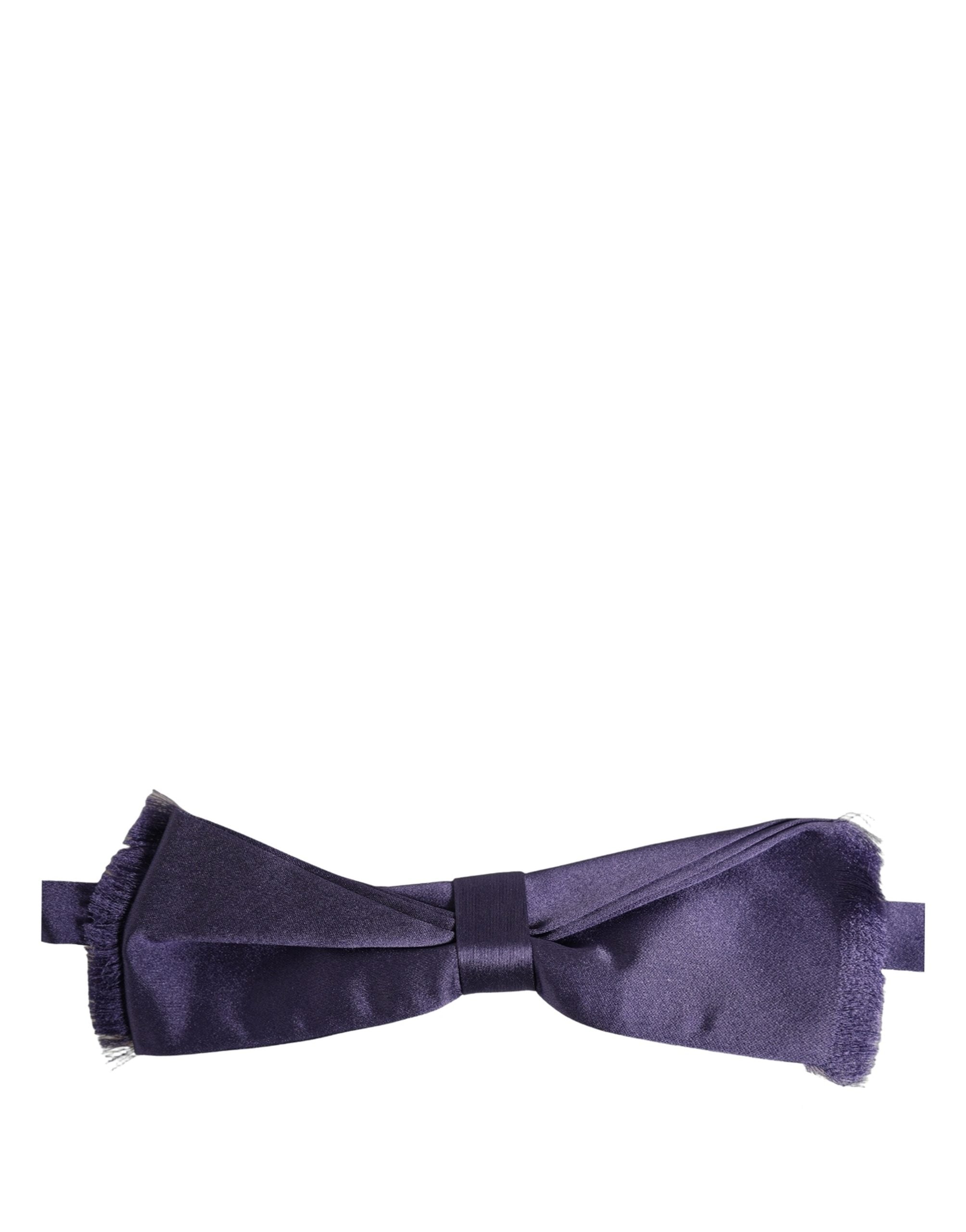 Dolce & Gabbana Men Purple 100% Silk Adjustable Neck Papillon Bow Tie Dolce & Gabbana