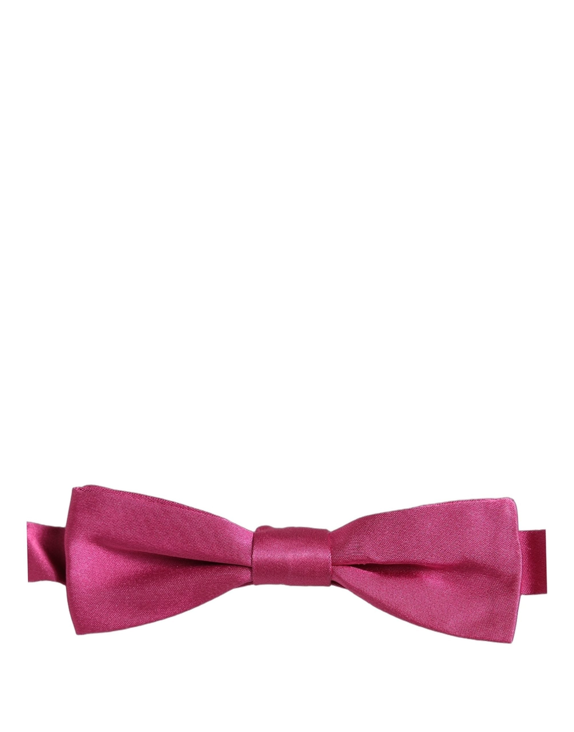 Dolce & Gabbana Men Pink 100% Silk Adjustable Neck Papillon Bow Tie Dolce & Gabbana
