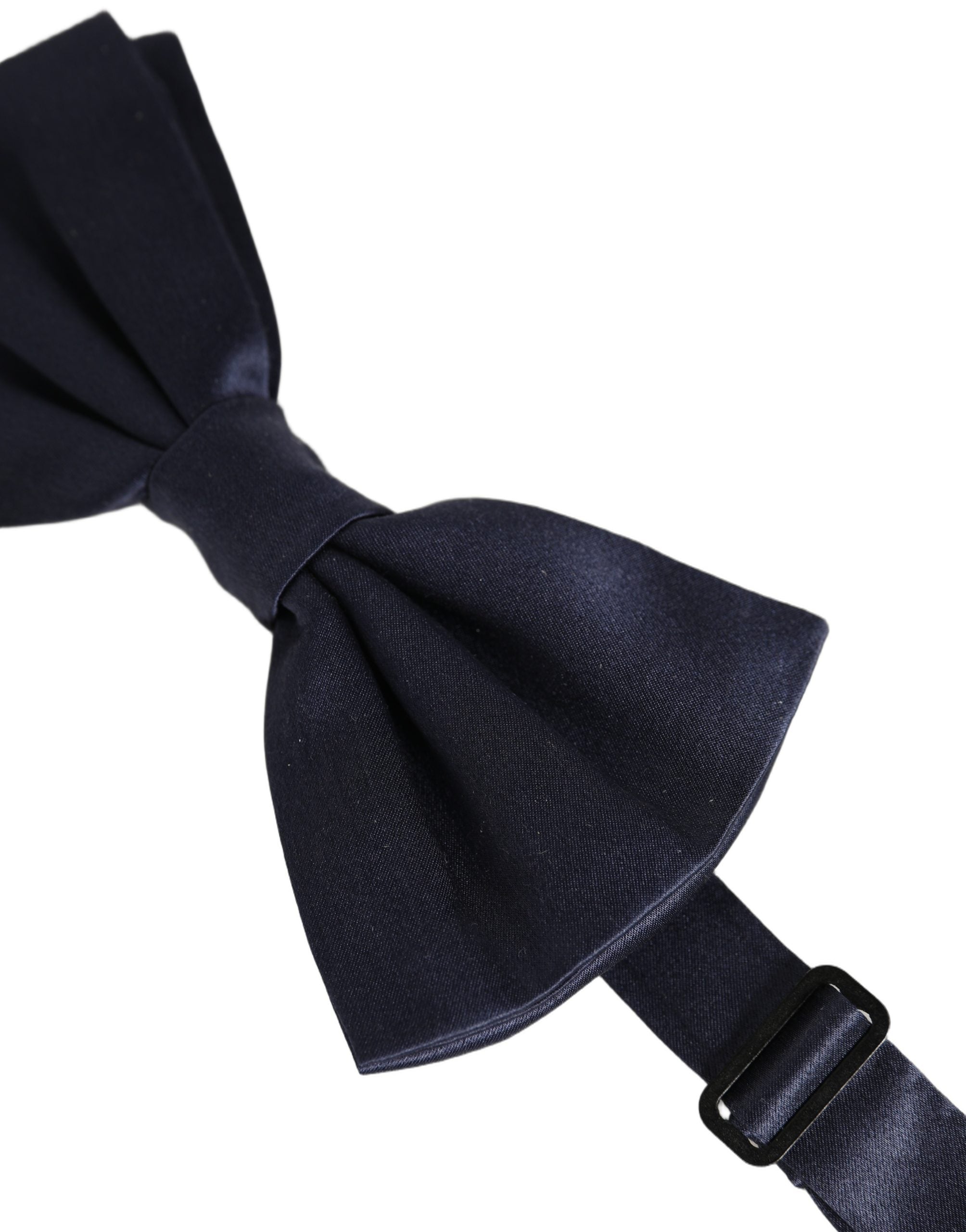Dolce & Gabbana Dark Blue 100% Silk Adjustable Neck Papillon Bow Tie Dolce & Gabbana