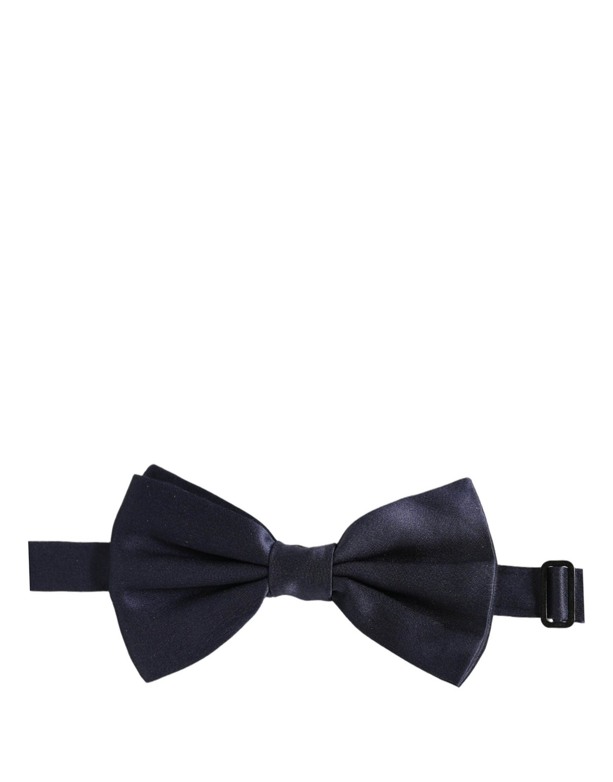 Dolce & Gabbana Dark Blue 100% Silk Adjustable Neck Papillon Bow Tie Dolce & Gabbana
