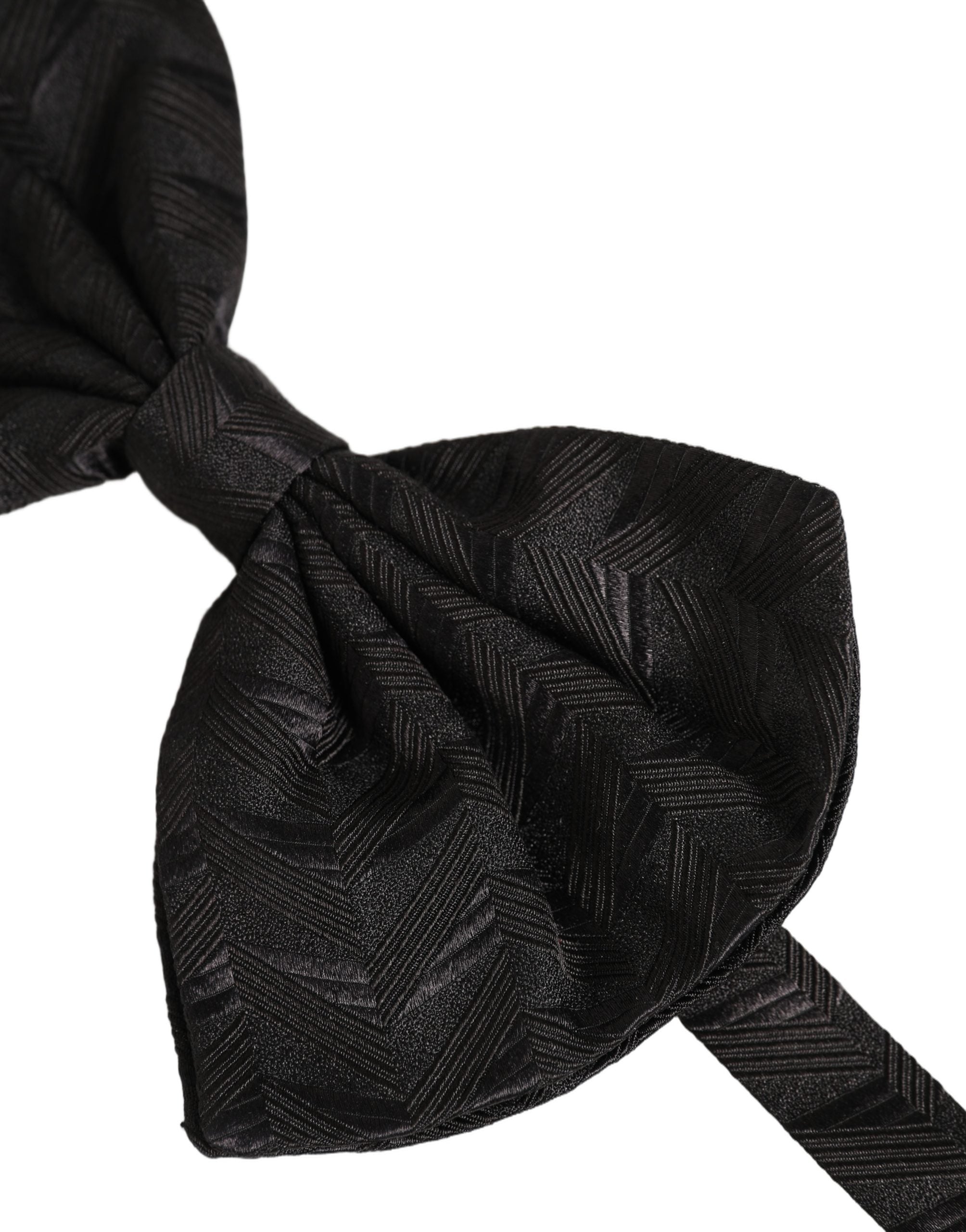 Dolce & Gabbana Men Black Patterned Adjustable Neck Papillon Bow Tie Dolce & Gabbana