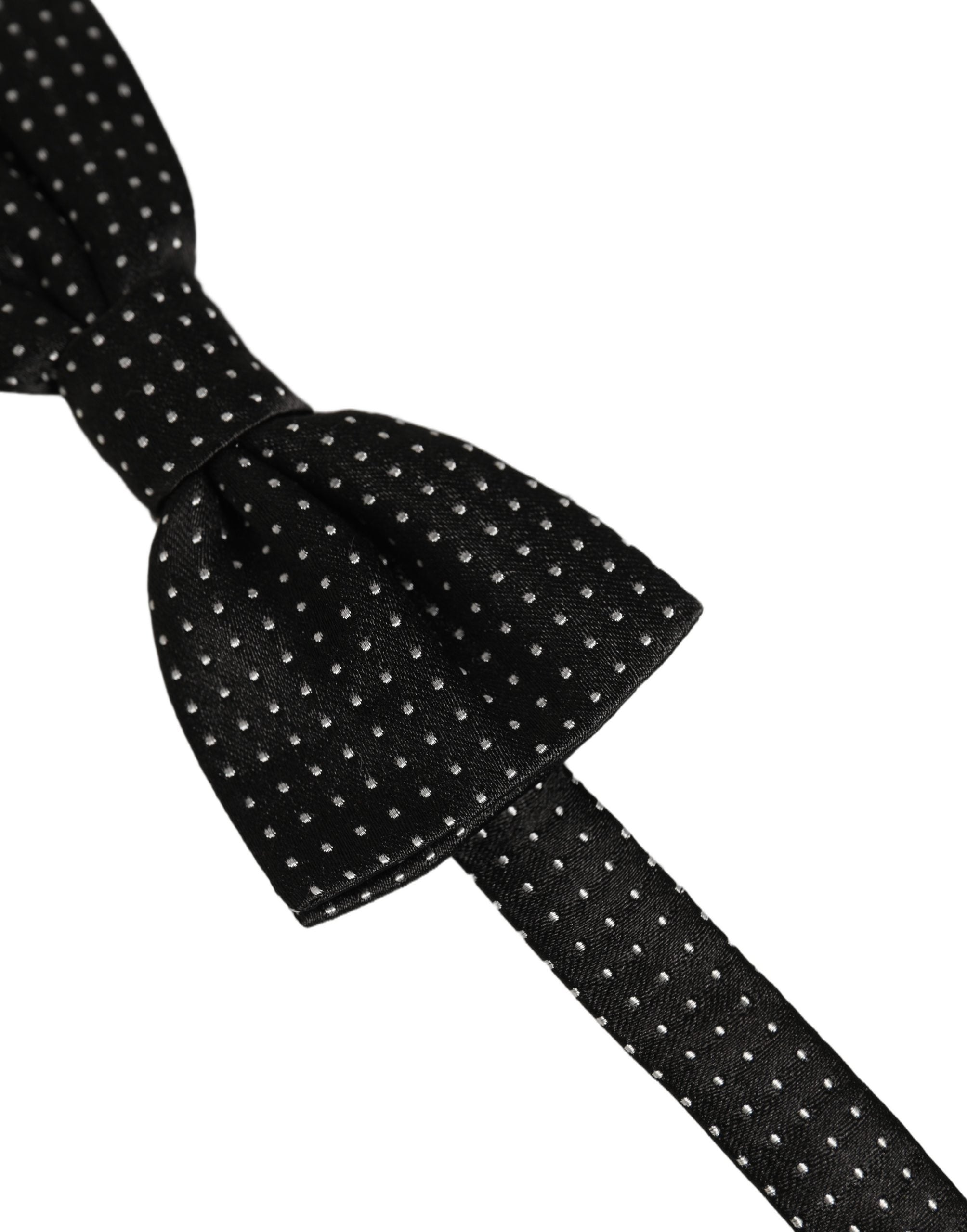 Dolce & Gabbana Men Black White PolkaDot Adjustable Bow Tie Dolce & Gabbana
