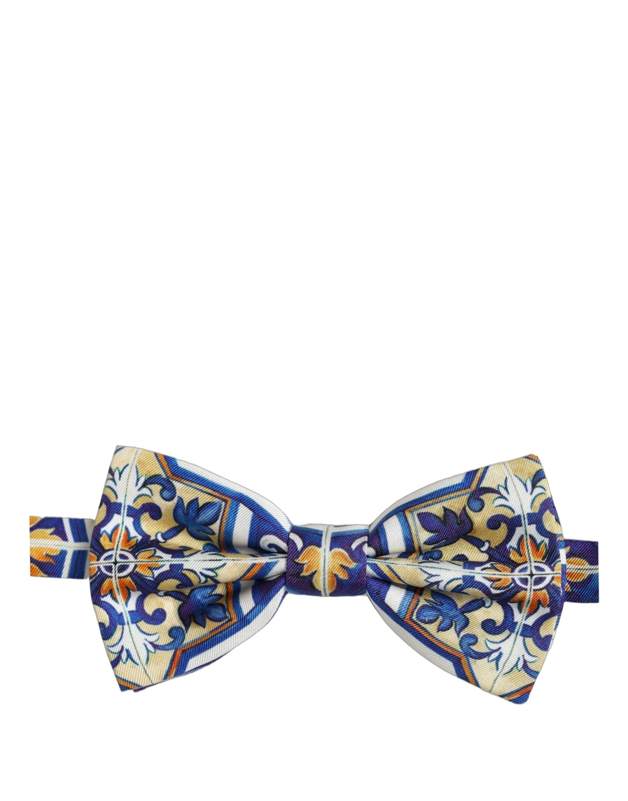 Dolce & Gabbana Men Multicolor Majolica Adjustable Neck Papillon Bow Tie Dolce & Gabbana