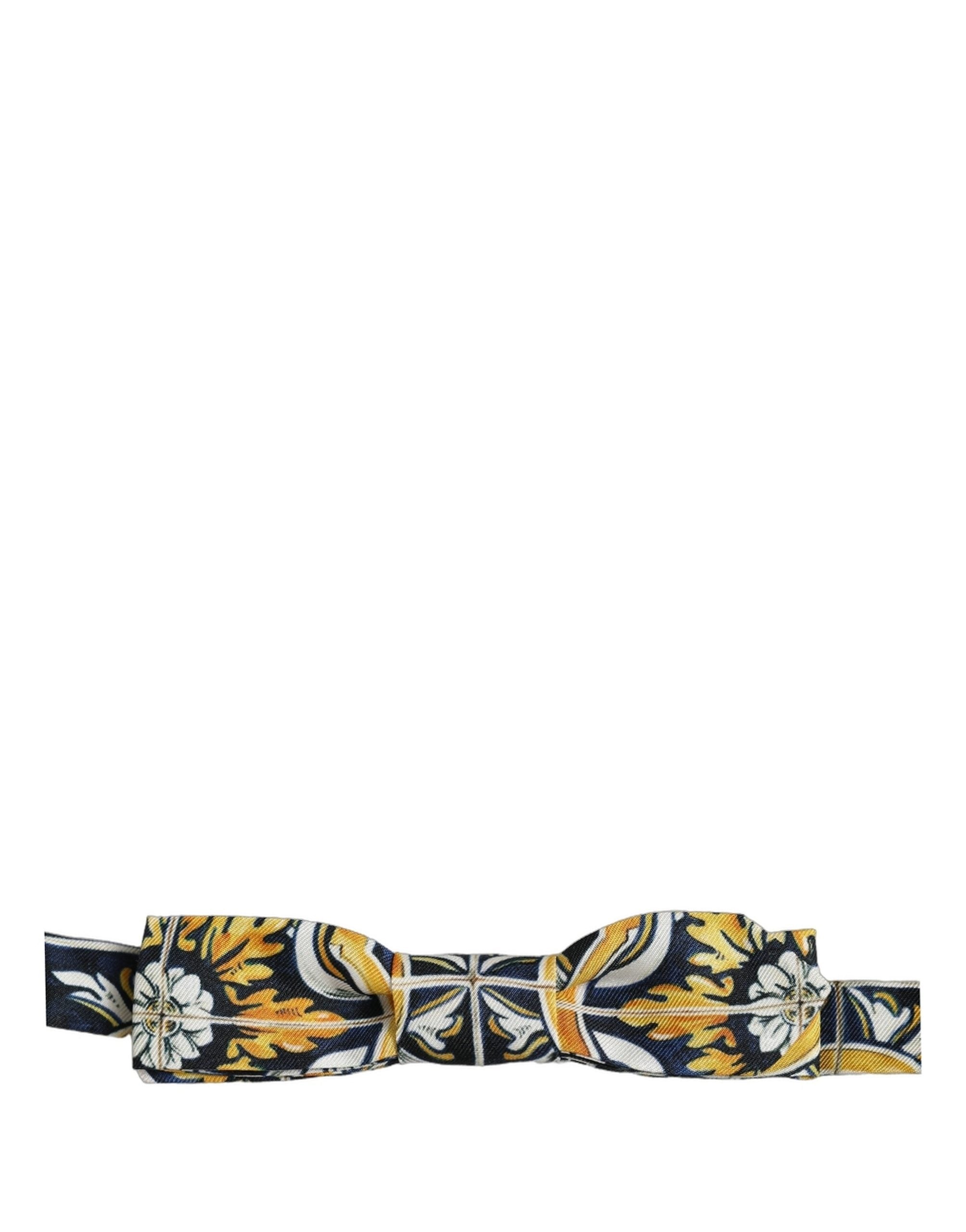 Dolce & Gabbana Multicolor Damask Style Adjustable Neck Papillon Bow Tie Dolce & Gabbana