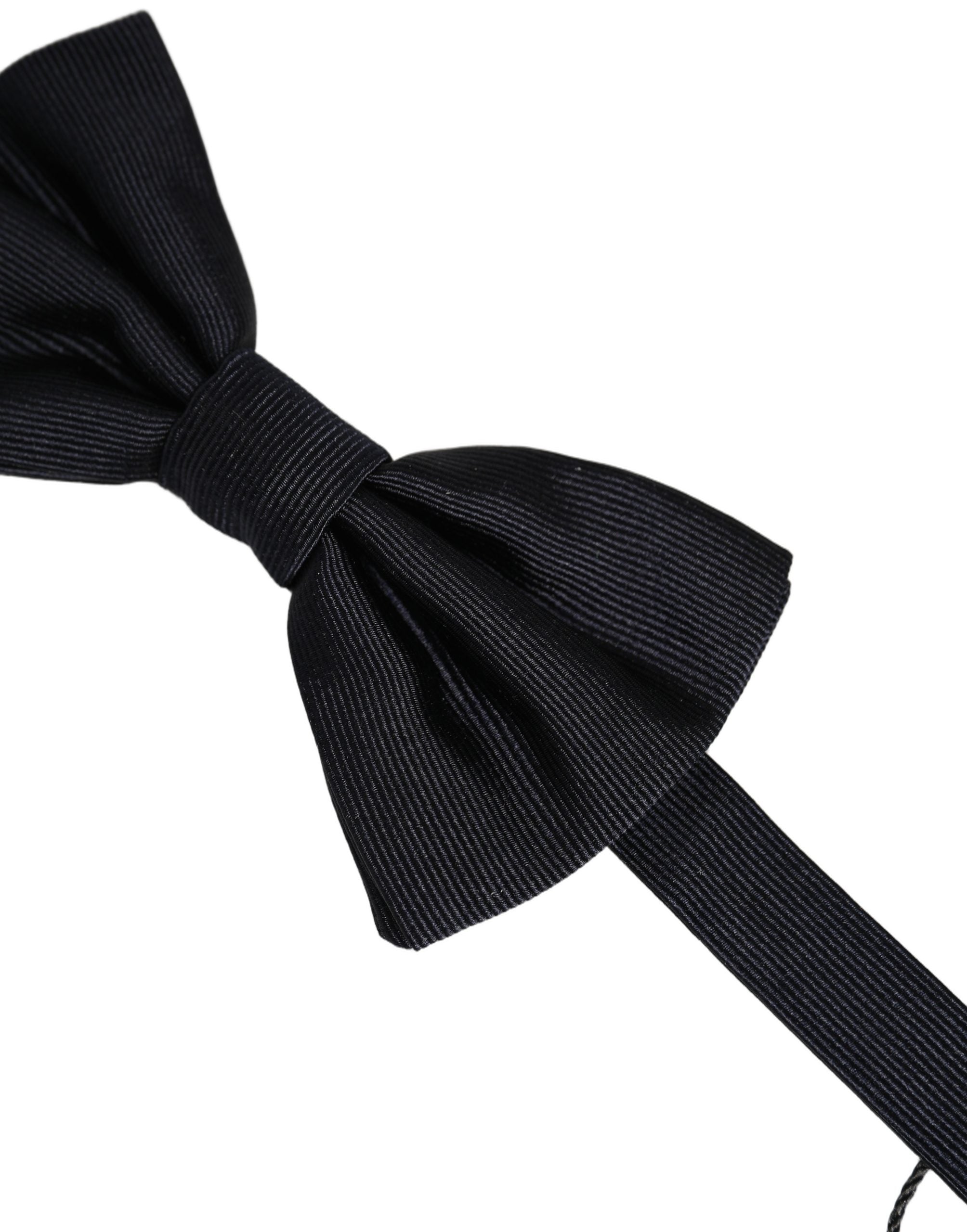 Dolce & Gabbana Men Black 100% Silk Adjustable Neck Papillon Bow Tie Dolce & Gabbana