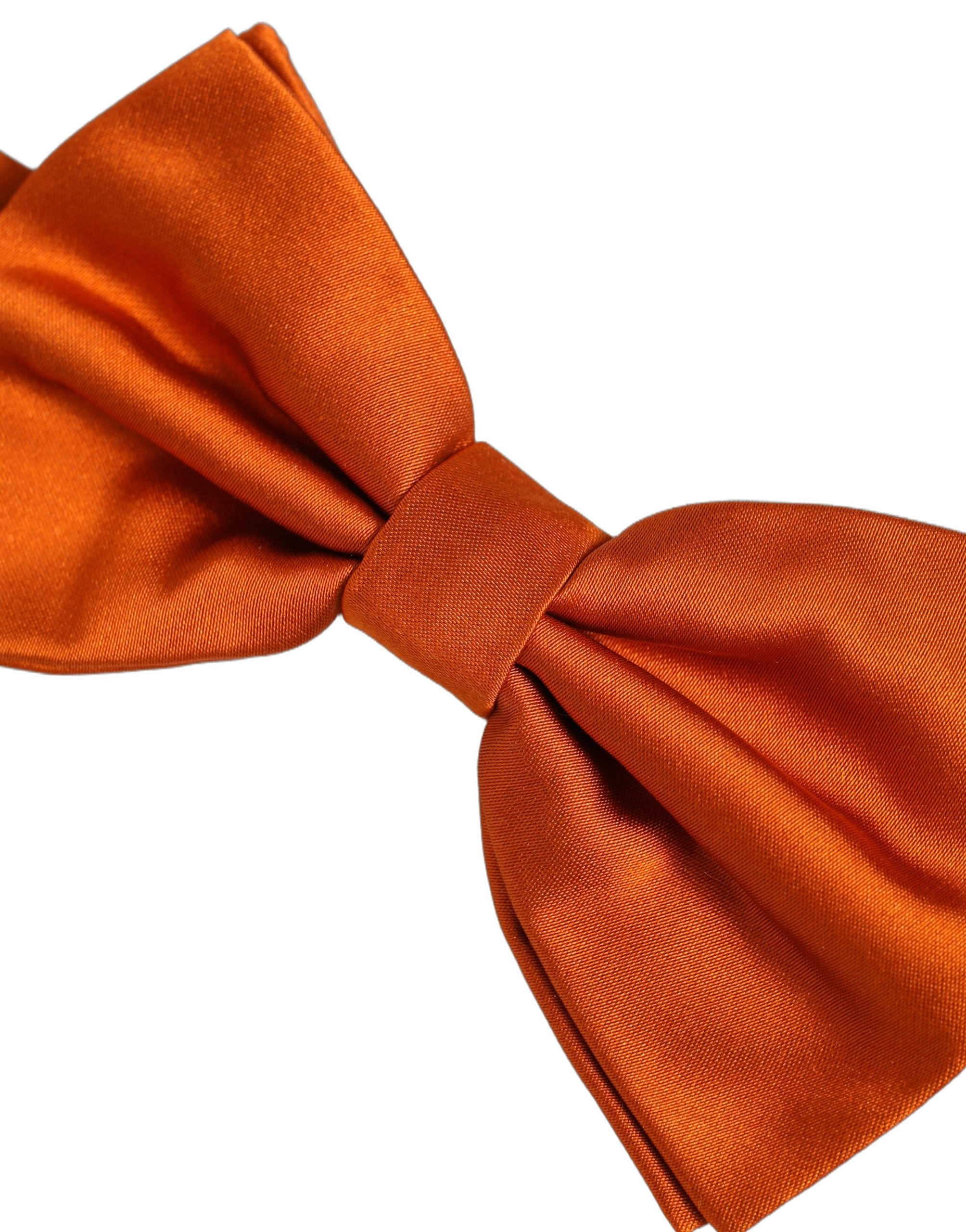 Dolce & Gabbana Men Orange 100% Silk Adjustable Neck Papillon Bow Tie Dolce & Gabbana