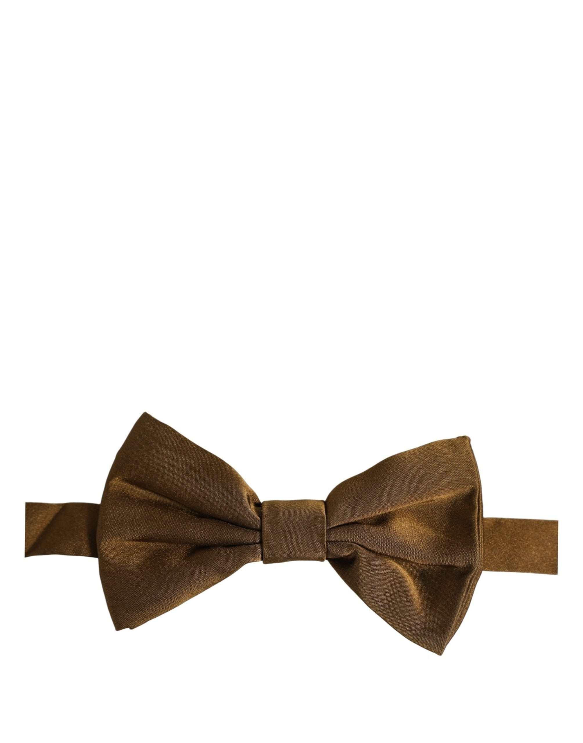 Dolce & Gabbana Men Brown 100% Silk Adjustable Neck Papillon Bow Tie Dolce & Gabbana
