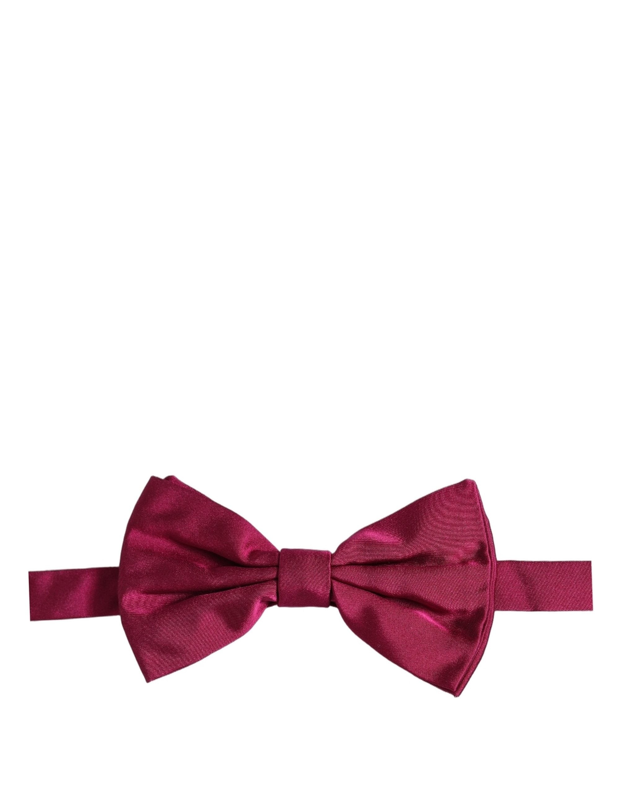 Dolce & Gabbana Men Burgundy Silk Adjustable Neck Papillon Bow Tie Dolce & Gabbana