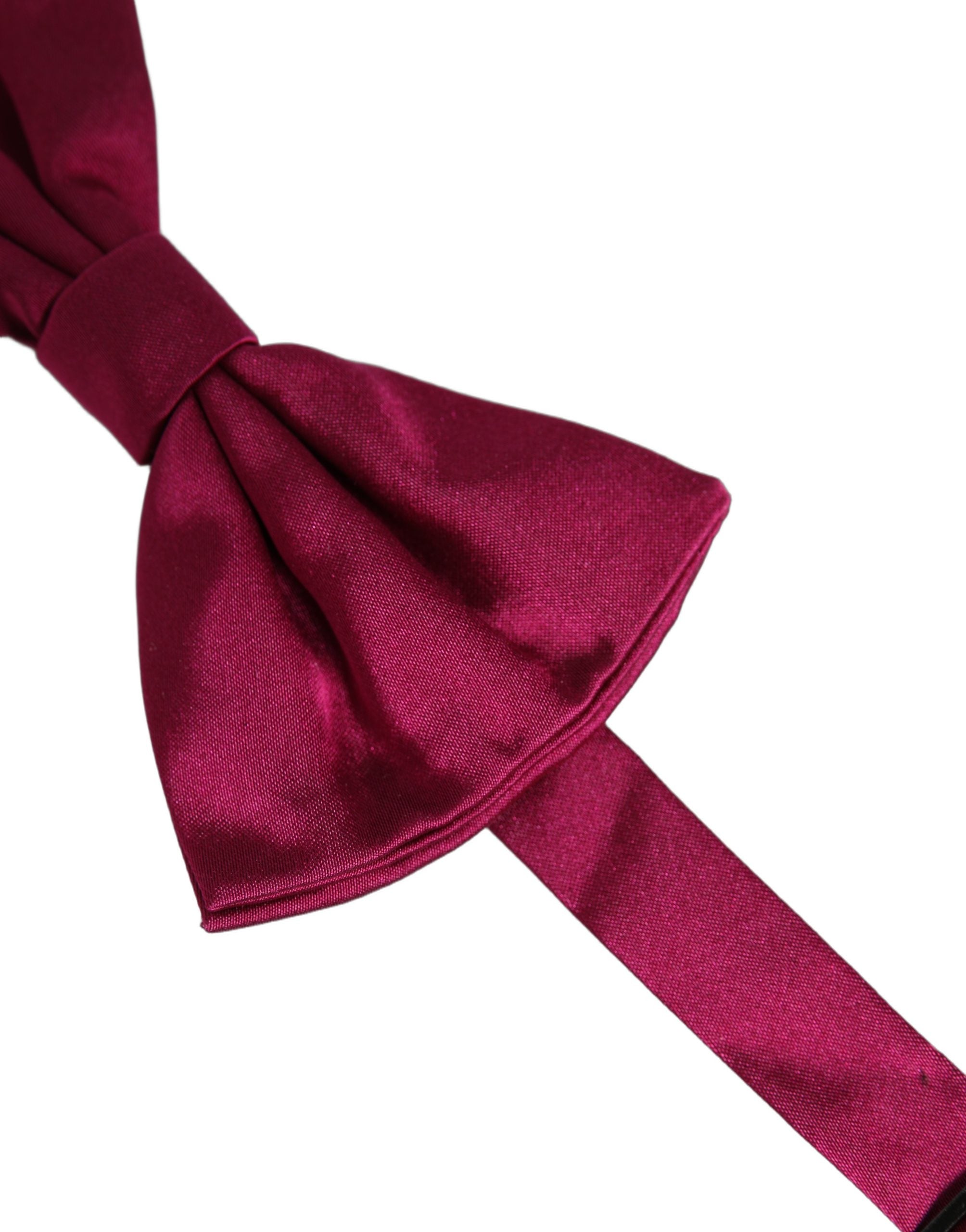Dolce & Gabbana Men Burgundy Silk Adjustable Neck Papillon Bow Tie Dolce & Gabbana