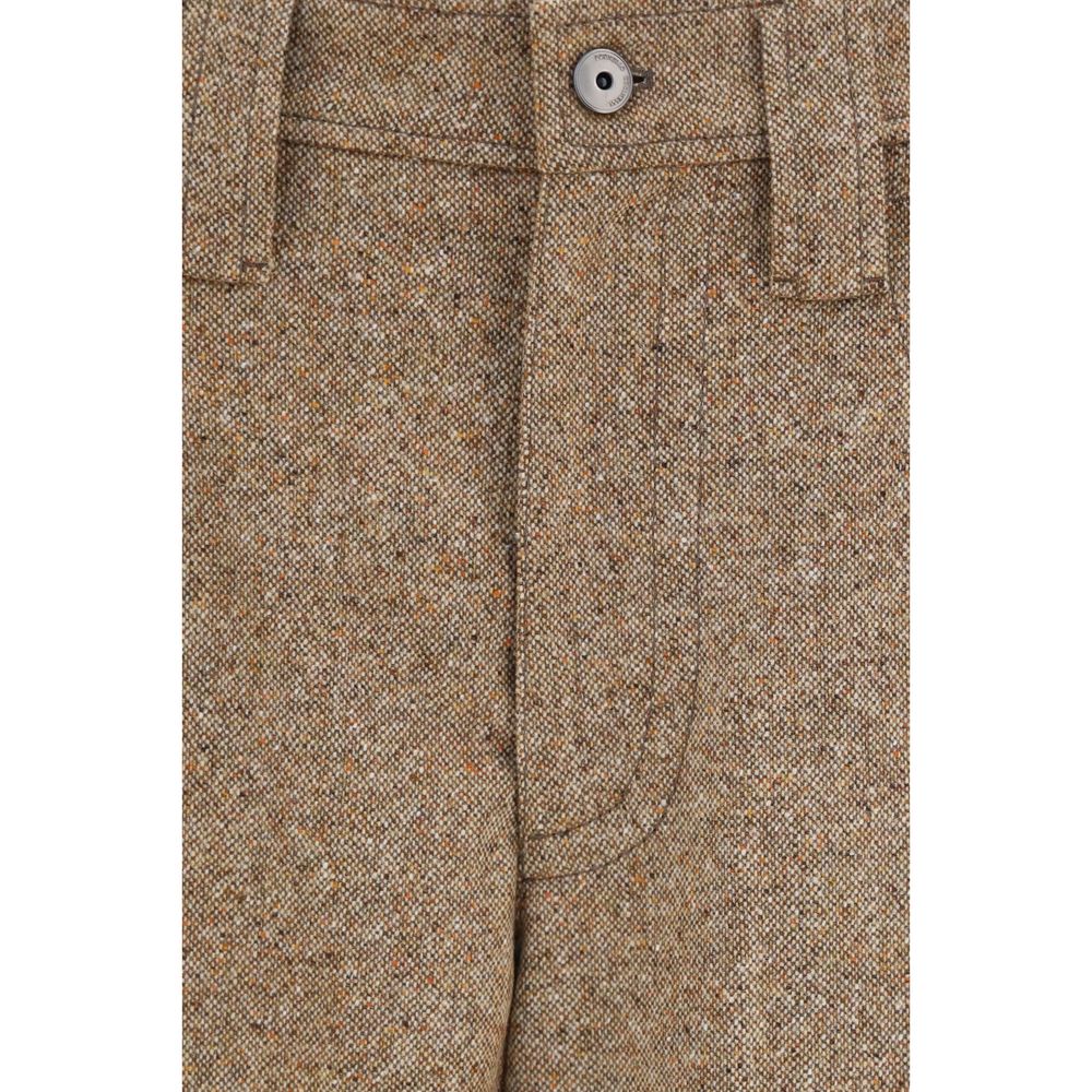 Brunello Cucinelli Beige Wool Oves Aries Casual Pants Brunello Cucinelli
