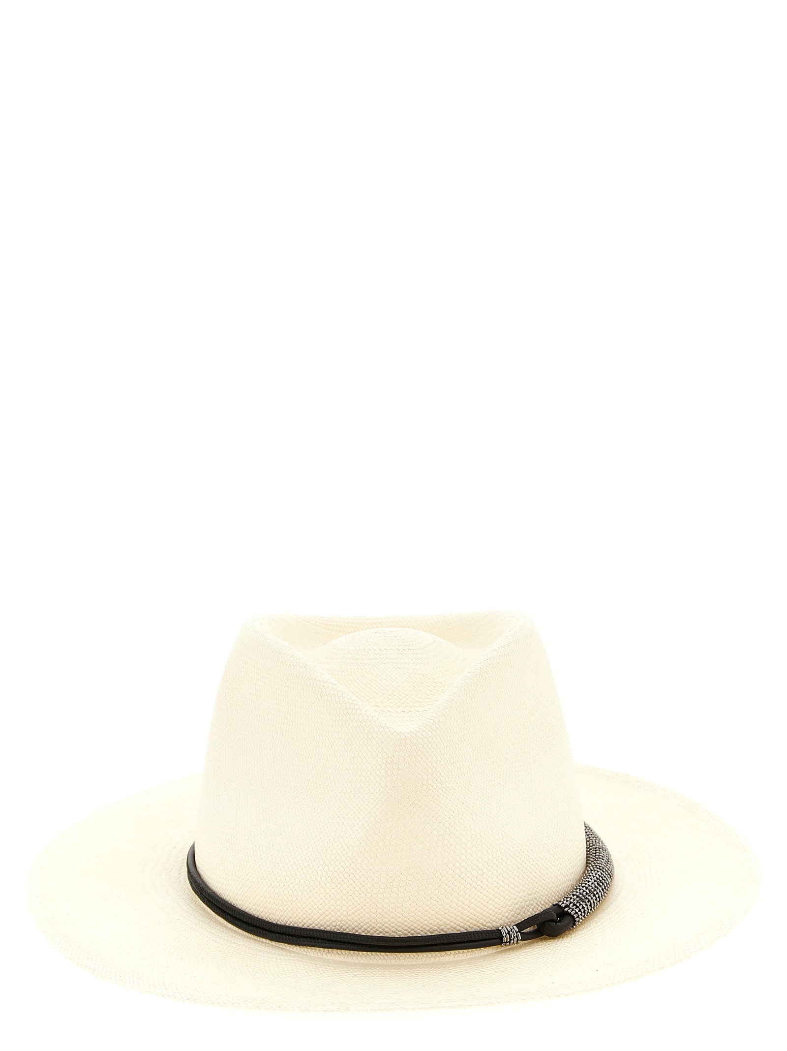 Brunello Cucinelli Beige Polyamide Fedora Brunello Cucinelli