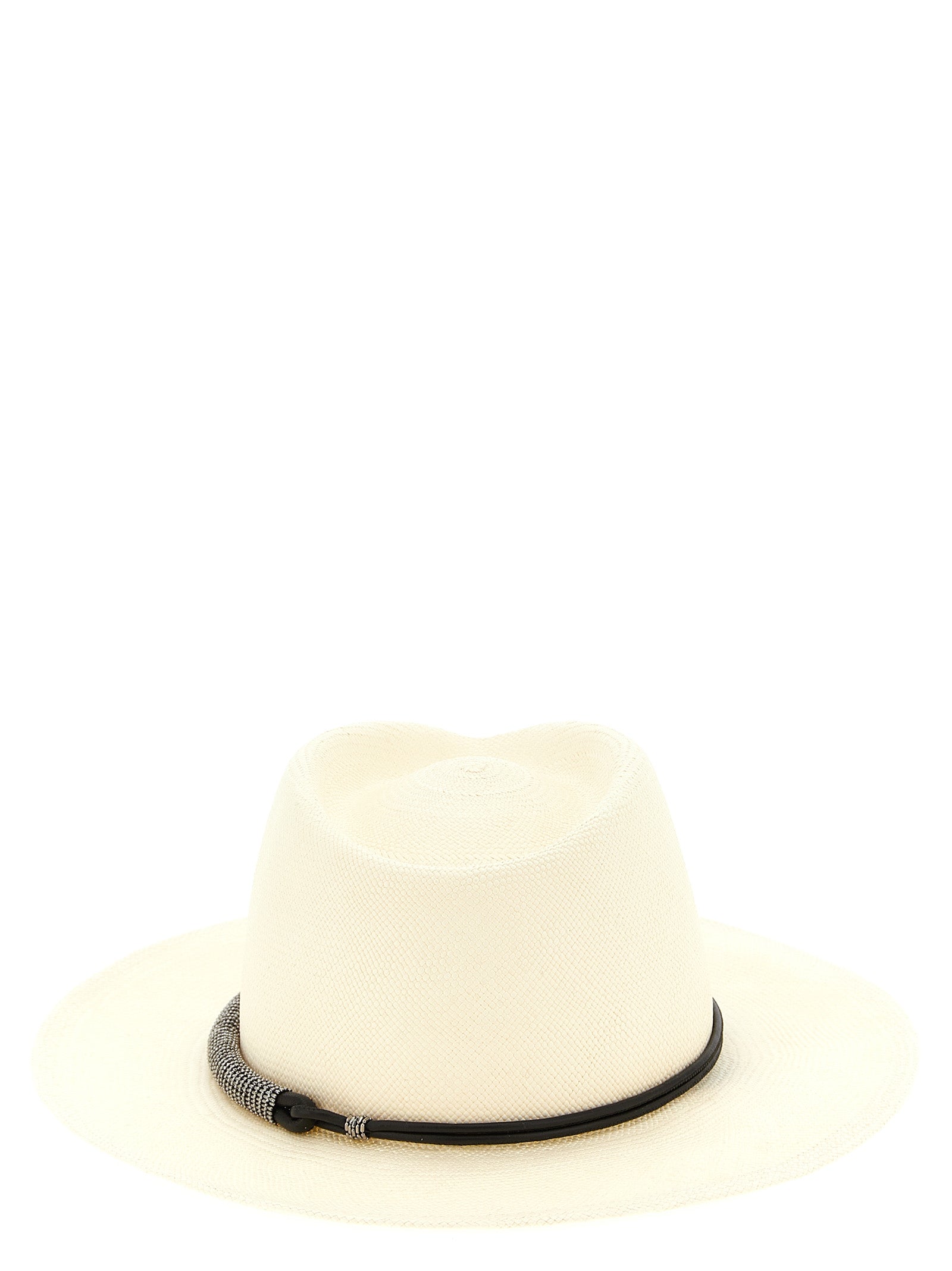 Brunello Cucinelli Beige Polyamide Fedora Brunello Cucinelli
