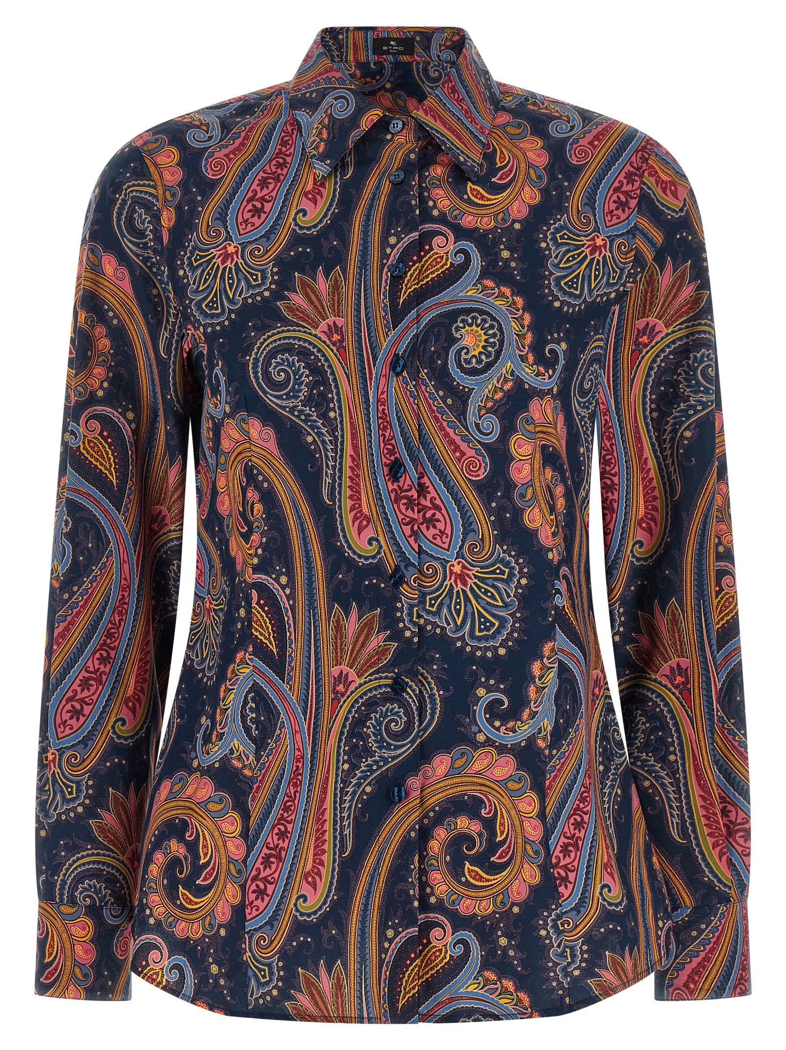 Etro Blue Cotton Blouse Etro