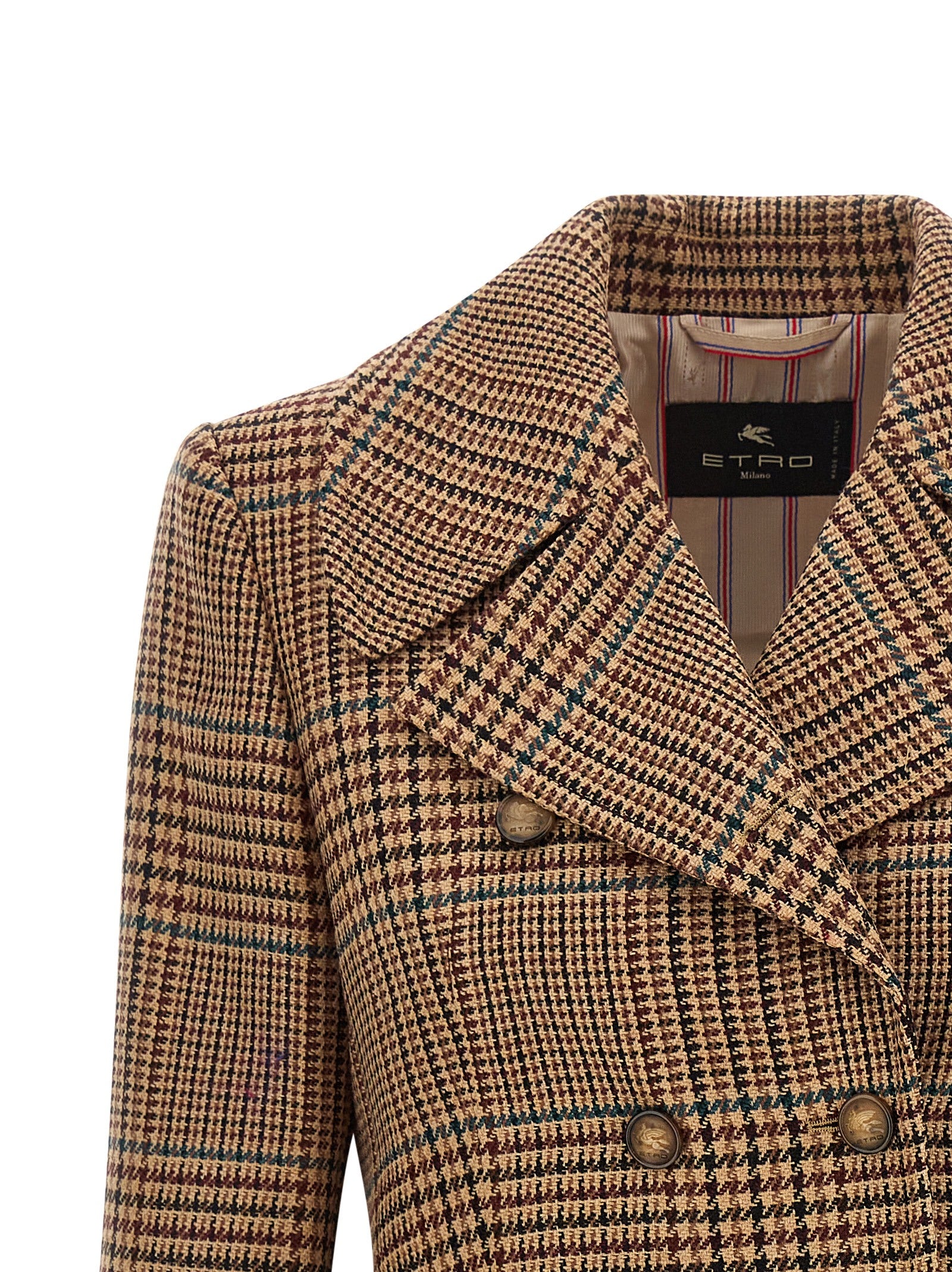Etro Brown Wool Coat Etro