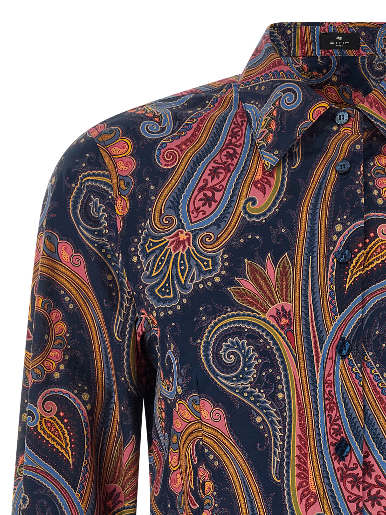 Etro Blue Cotton Blouse Etro